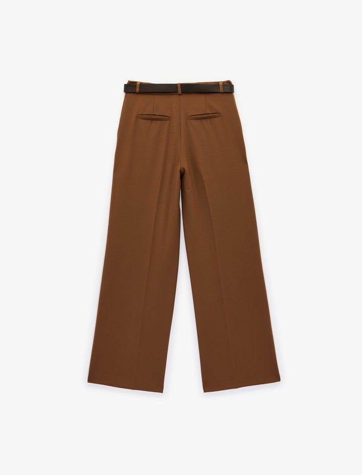  Koton X Melis Ağazat - Cepli Geniş Paça Kemerli Pantolon