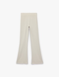 Dikiş Detaylı Modal Karışımlı İspanyol Paça Eşofman Altı