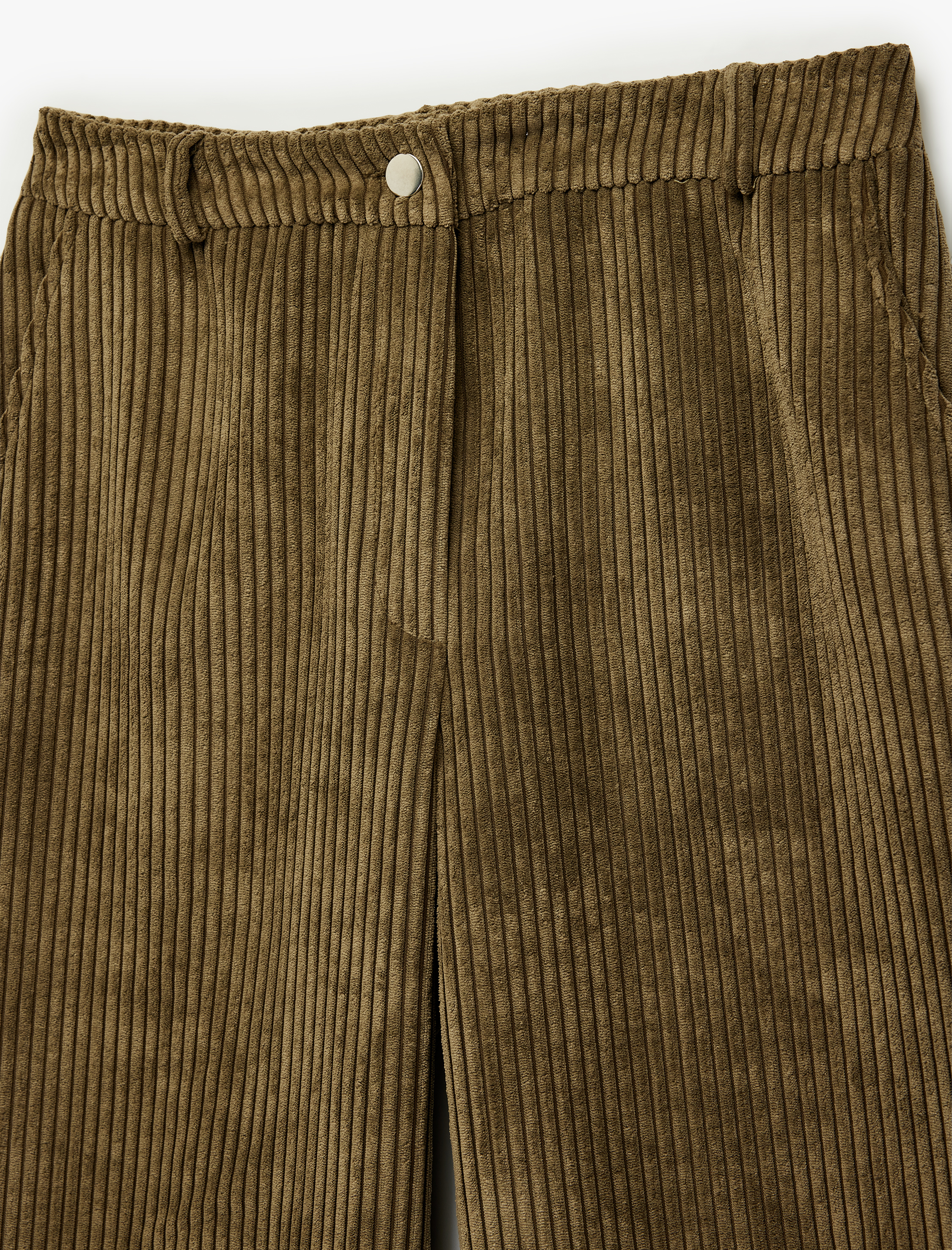   Regular Fit Cepli Havuç Kesim Fitilli Kadife Pantolon