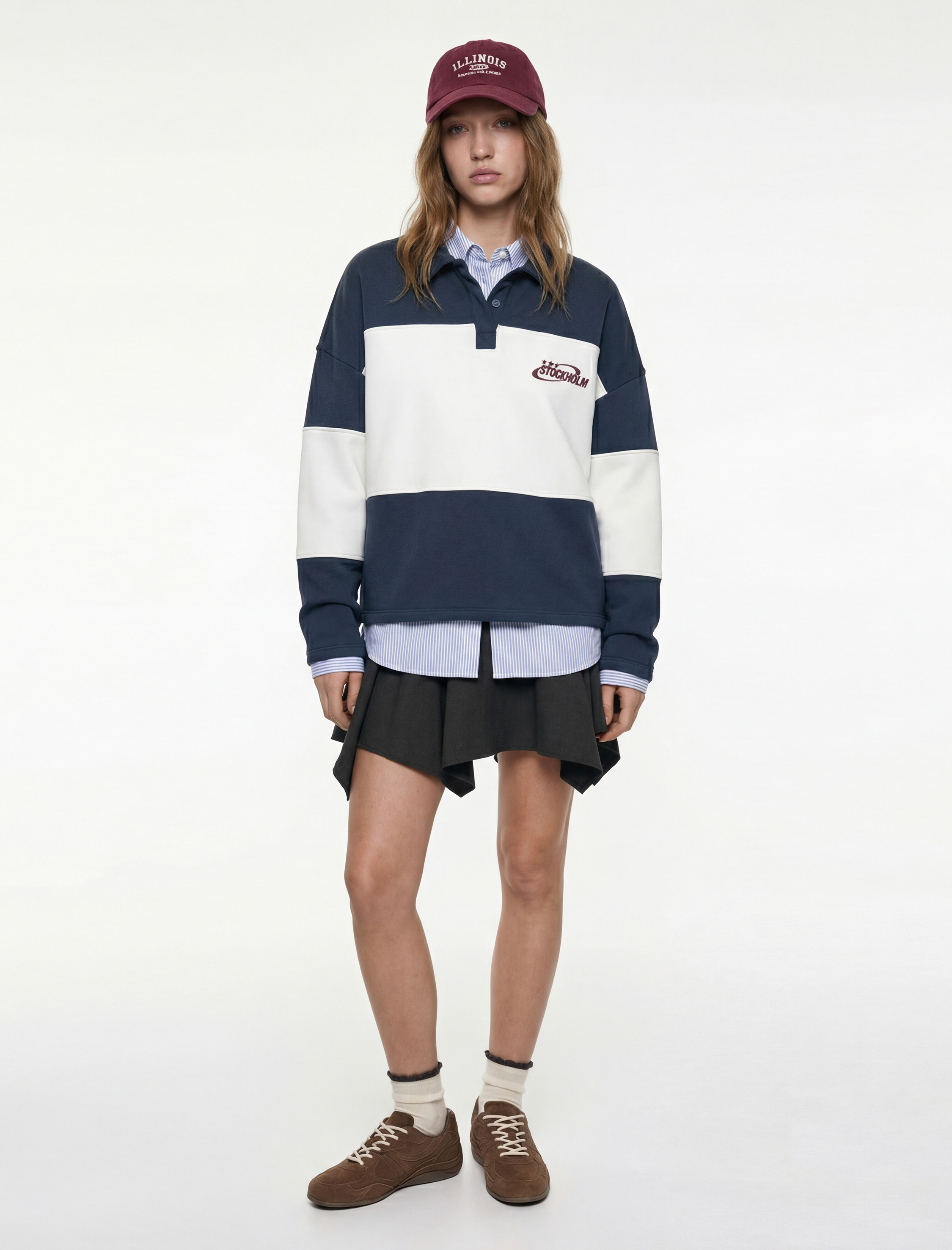   Viskon Karışımlı Volanlı Asimetrik Kesim Mini Etek