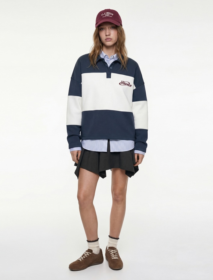  Viskon Karışımlı Volanlı Asimetrik Kesim Mini Etek