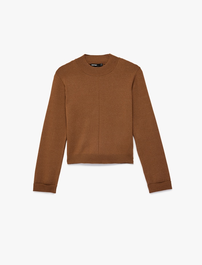  Regular Fit Uzun Kollu Hafif Dik Yaka Triko Kazak