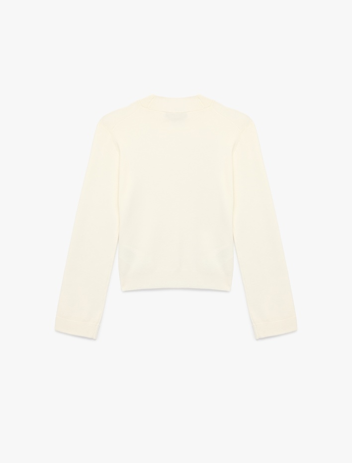  Regular Fit Uzun Kollu Hafif Dik Yaka Triko Kazak