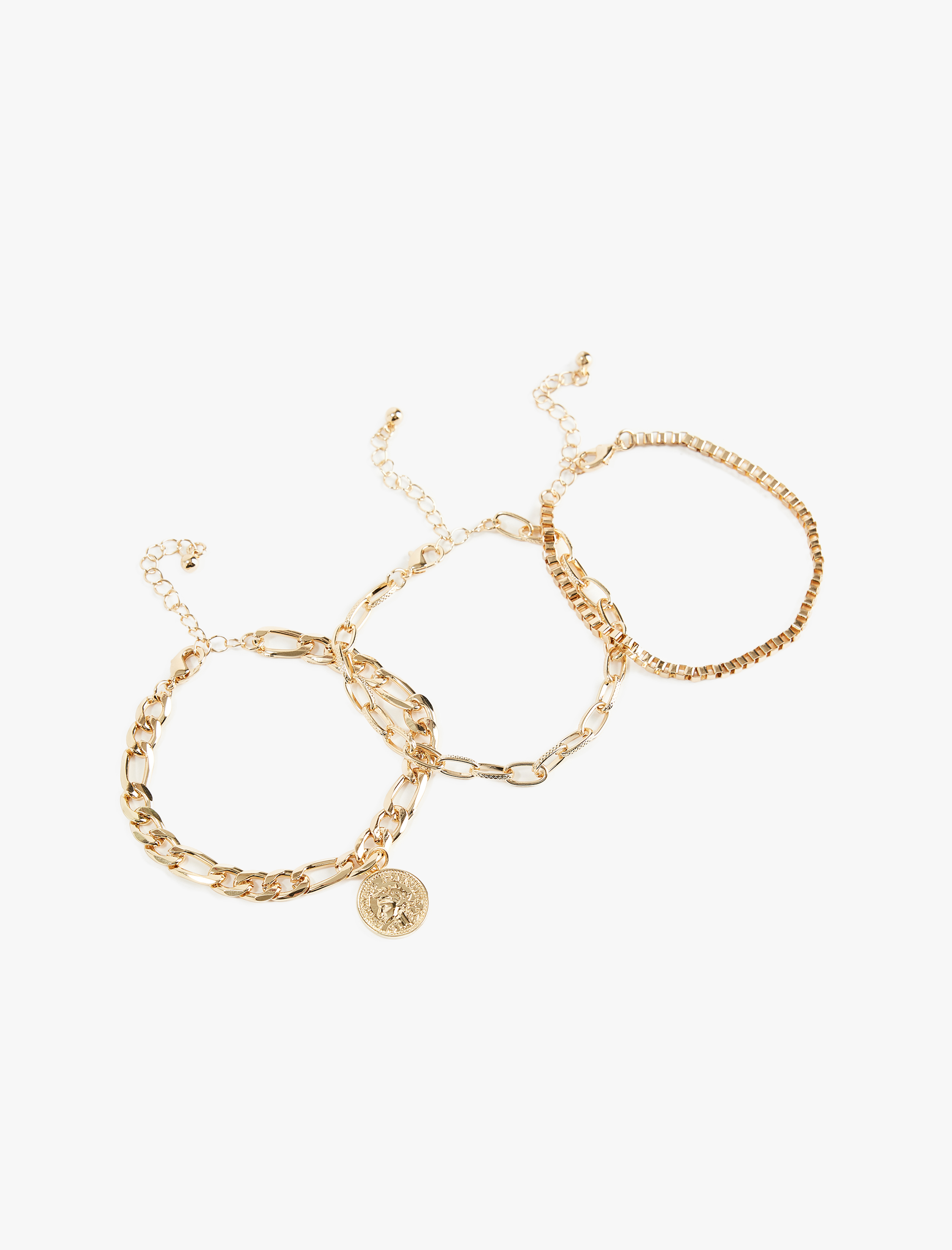  Kadın 3'lü Zincir Bileklik Seti