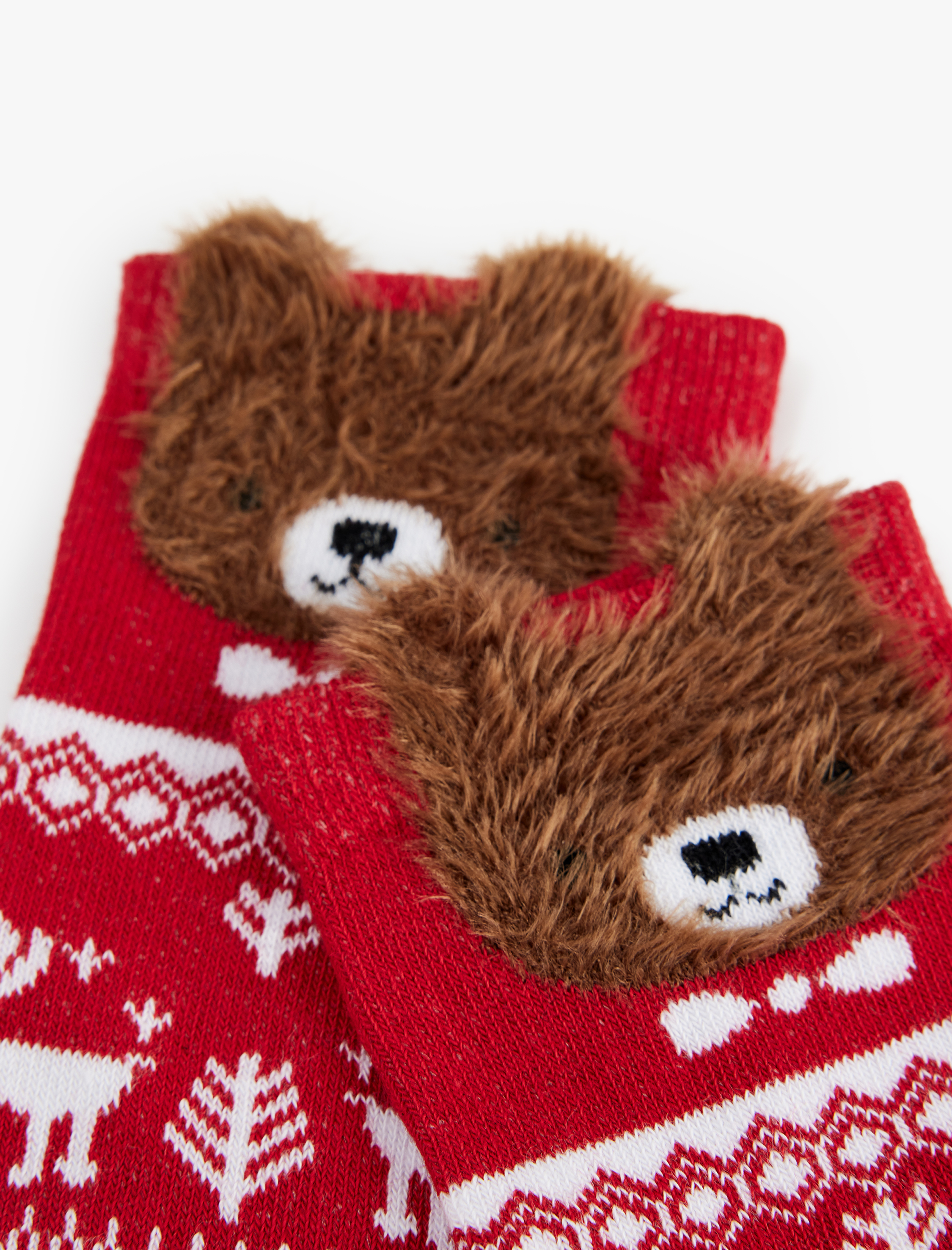  Kadın Ayıcıklı Soket Yılbaşı Çorabı