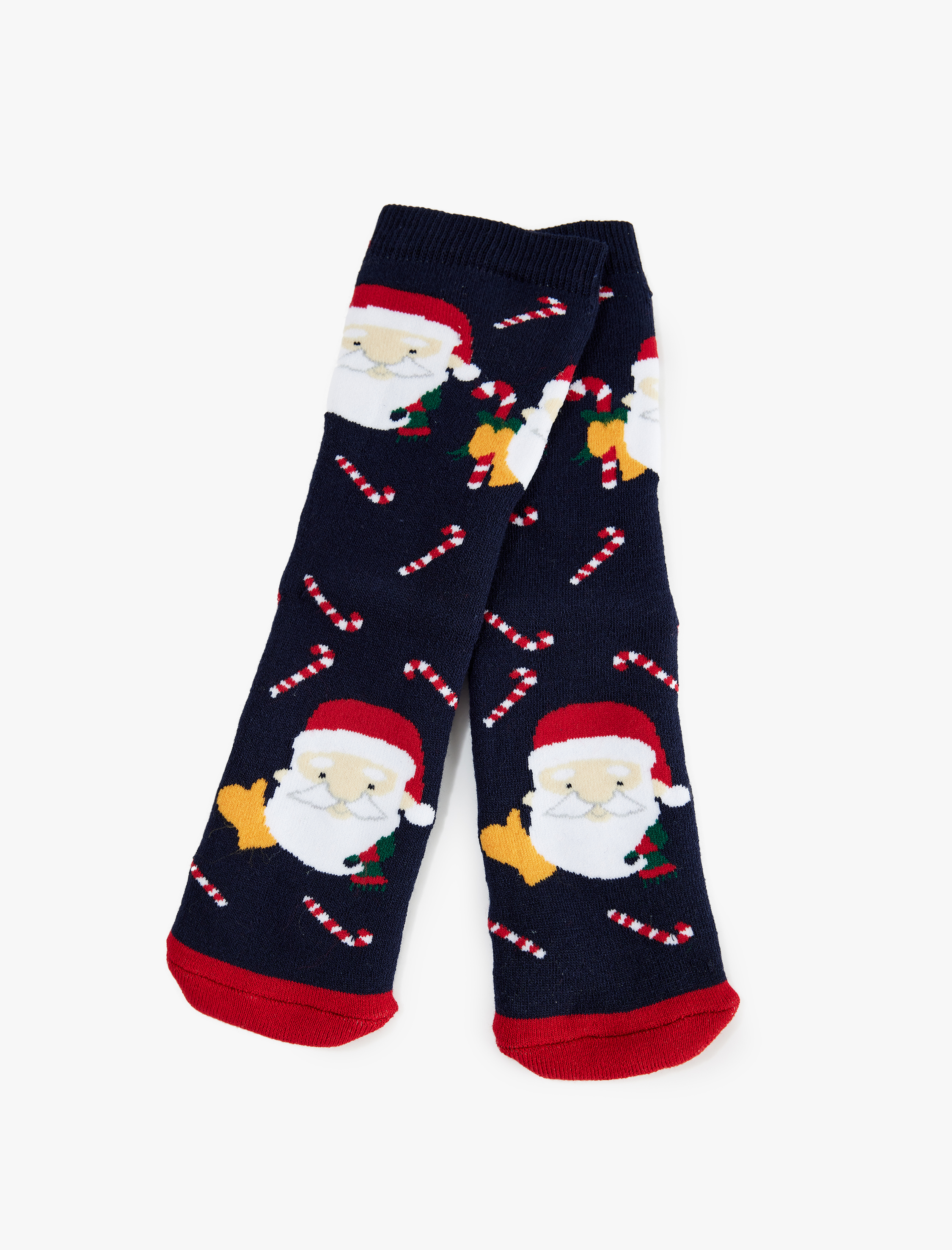  Kadın Noel Baba Baskılı Soket Havlu Yılbaşı Çorabı