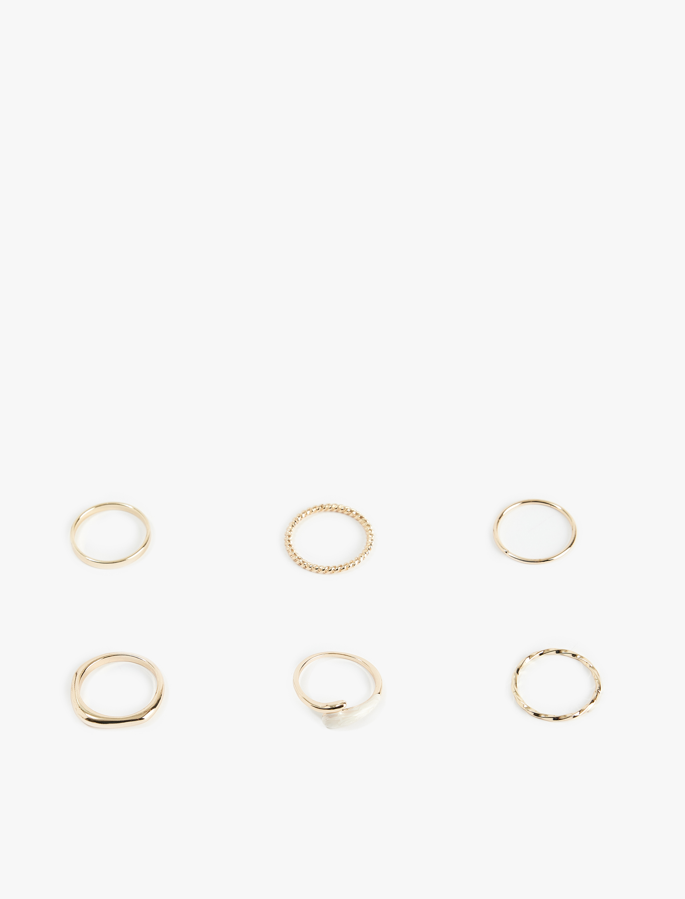  Kadın Burgu 6'lı Çelik Yüzük Seti