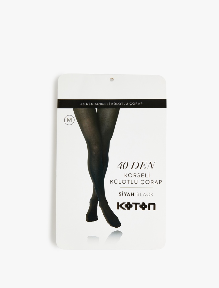 Kadın 40 Den Korseli Külotlu Çorap