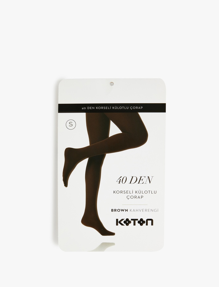 Kadın 40 Den Korseli Külotlu Çorap