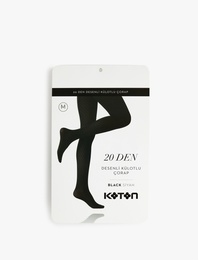 Desenli 20 Den Külotlu Çorap