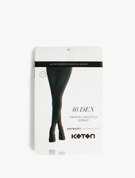 Desenli 40 Den Külotlu Çorap