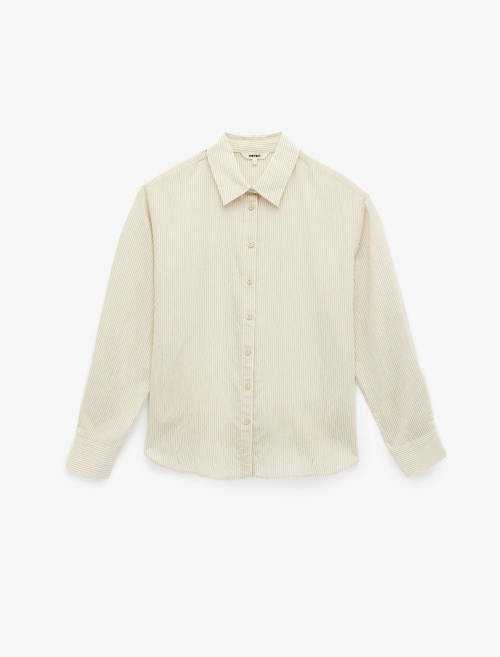  Regular Fit Uzun Kollu Oversize Viskon Gömlek