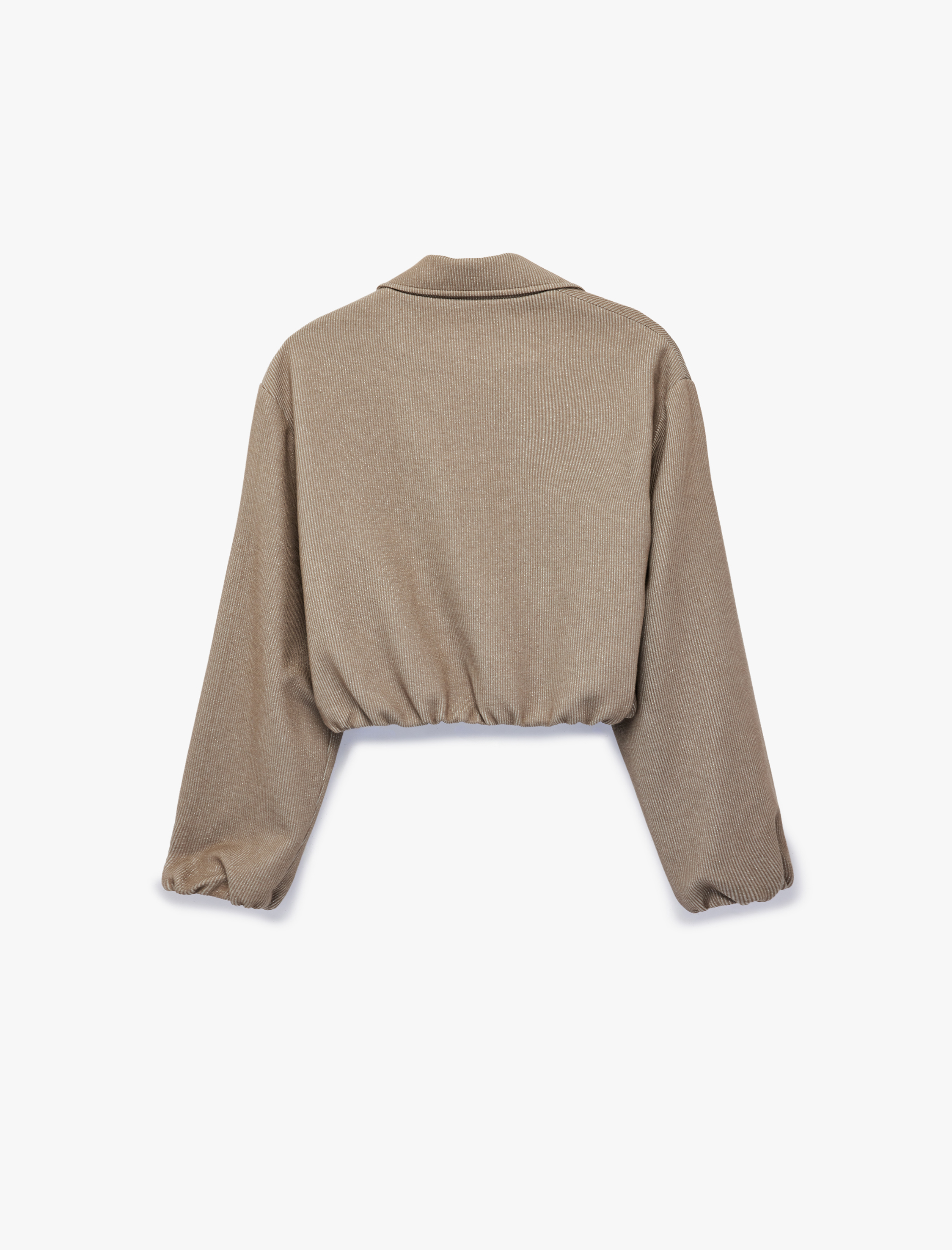   Koton X Şahika Ercümen - Uzun Kollu Cepli Fermuarlı Kısa Bomber Ceket