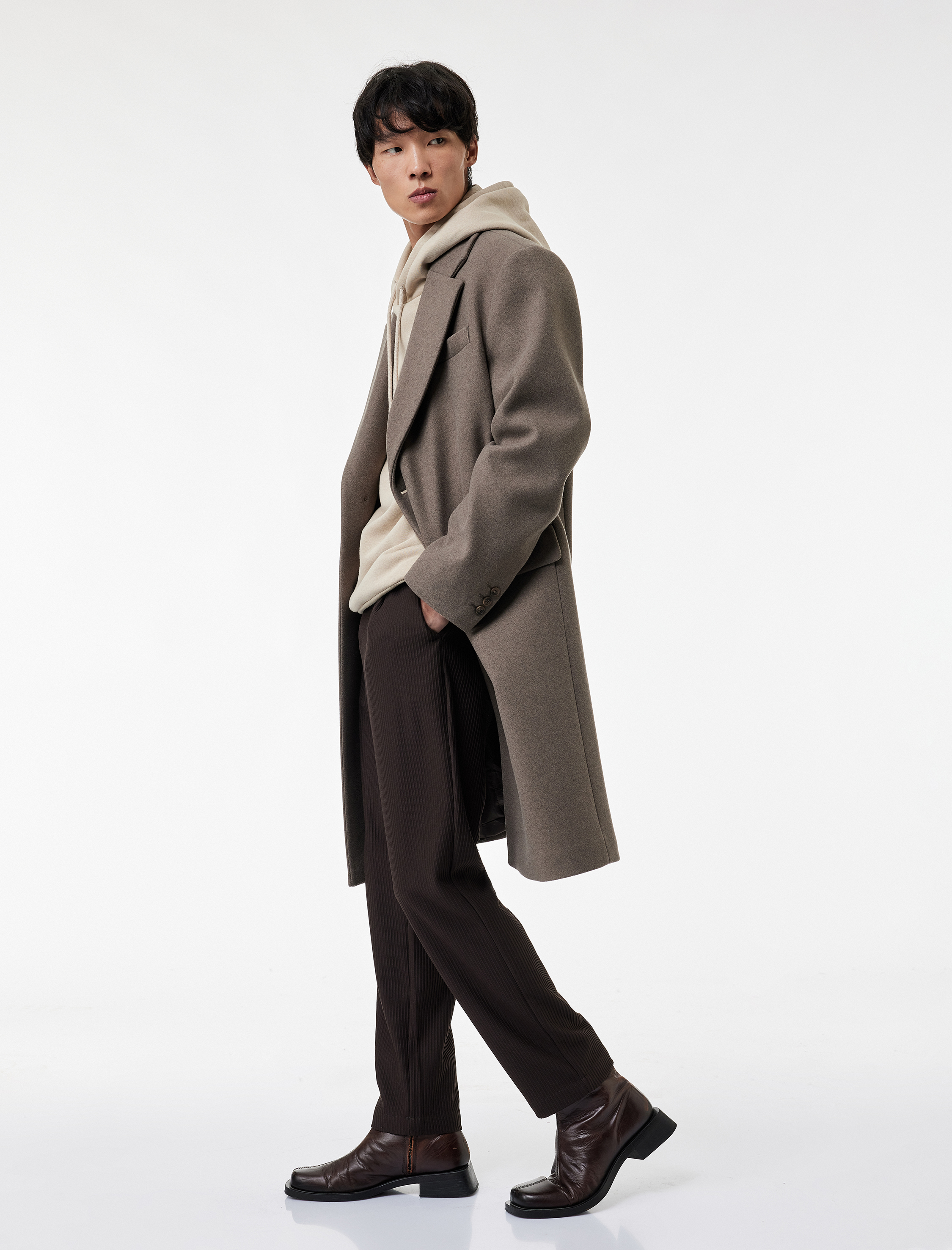   Normal Bel Cep Detaylı Düğmeli Fitilli Chino Pantolon