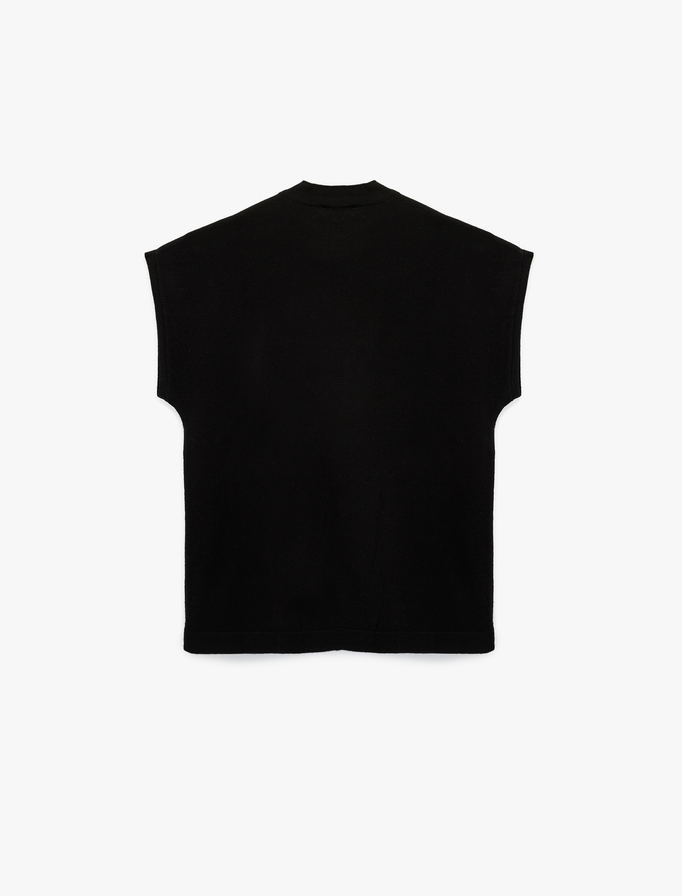   Kolsuz Bisiklet Yaka Taş Detaylı Triko Kazak