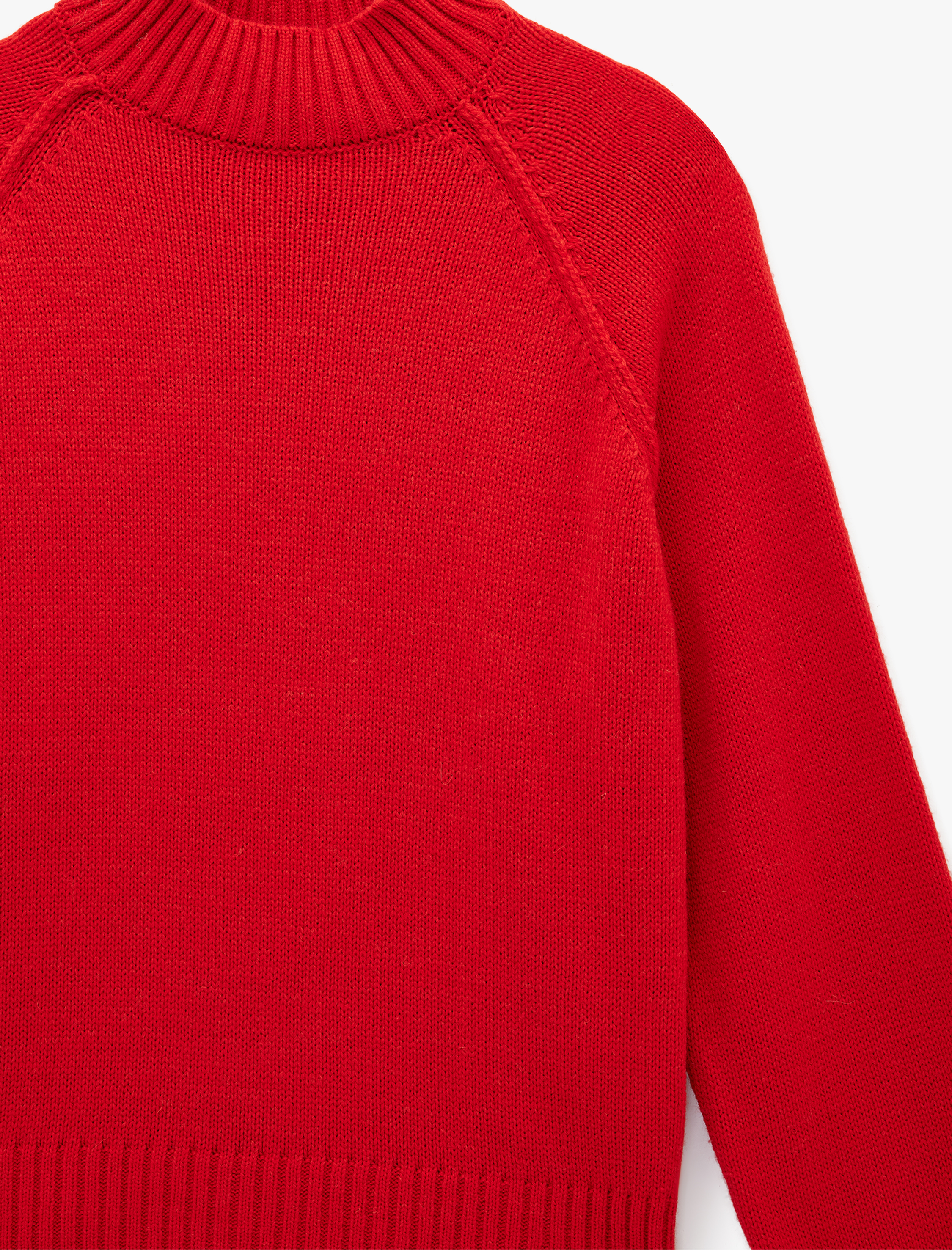   Uzun Kollu Dik Yaka Oversize Triko Kazak