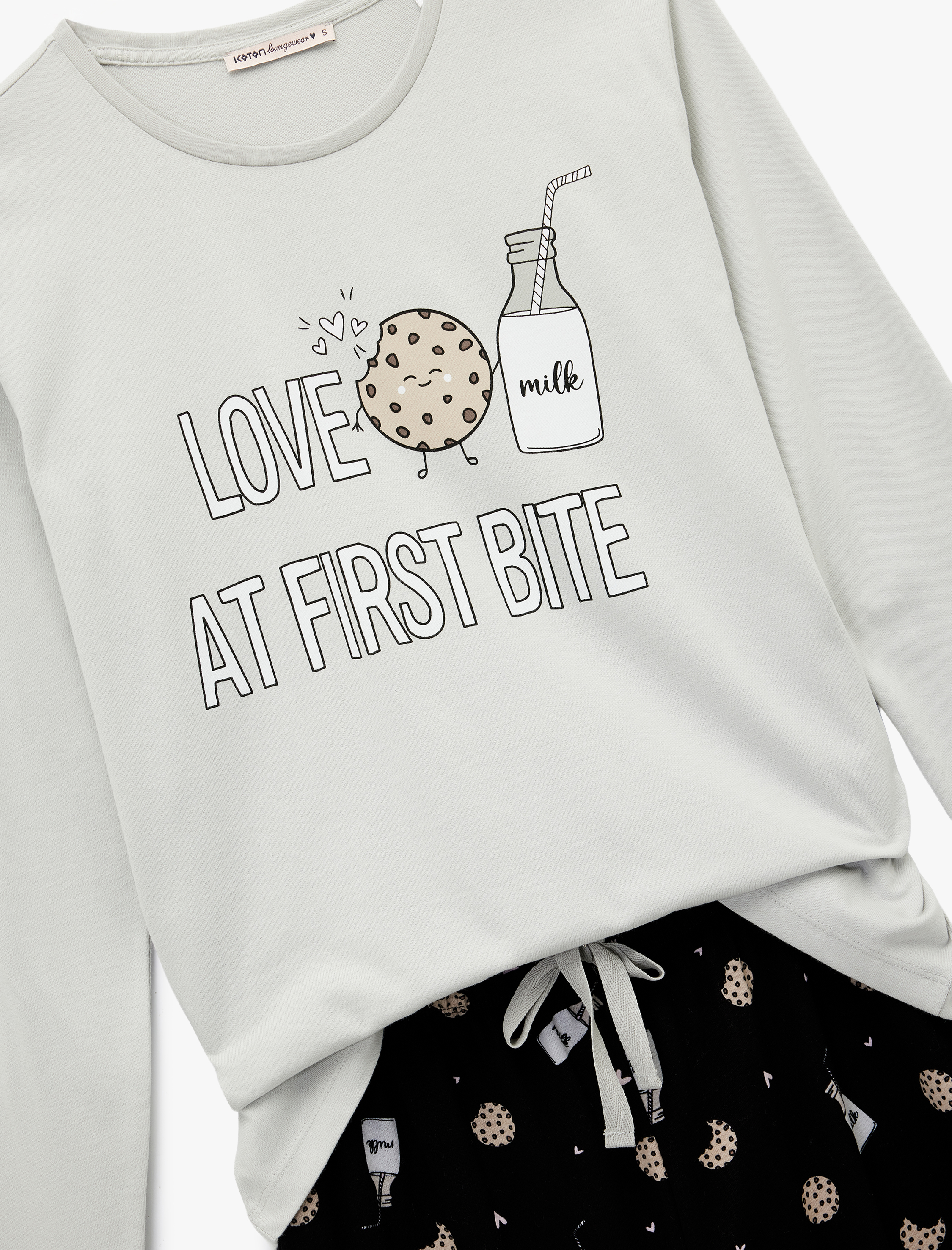   Pamuklu Baskılı Pijama Takımı