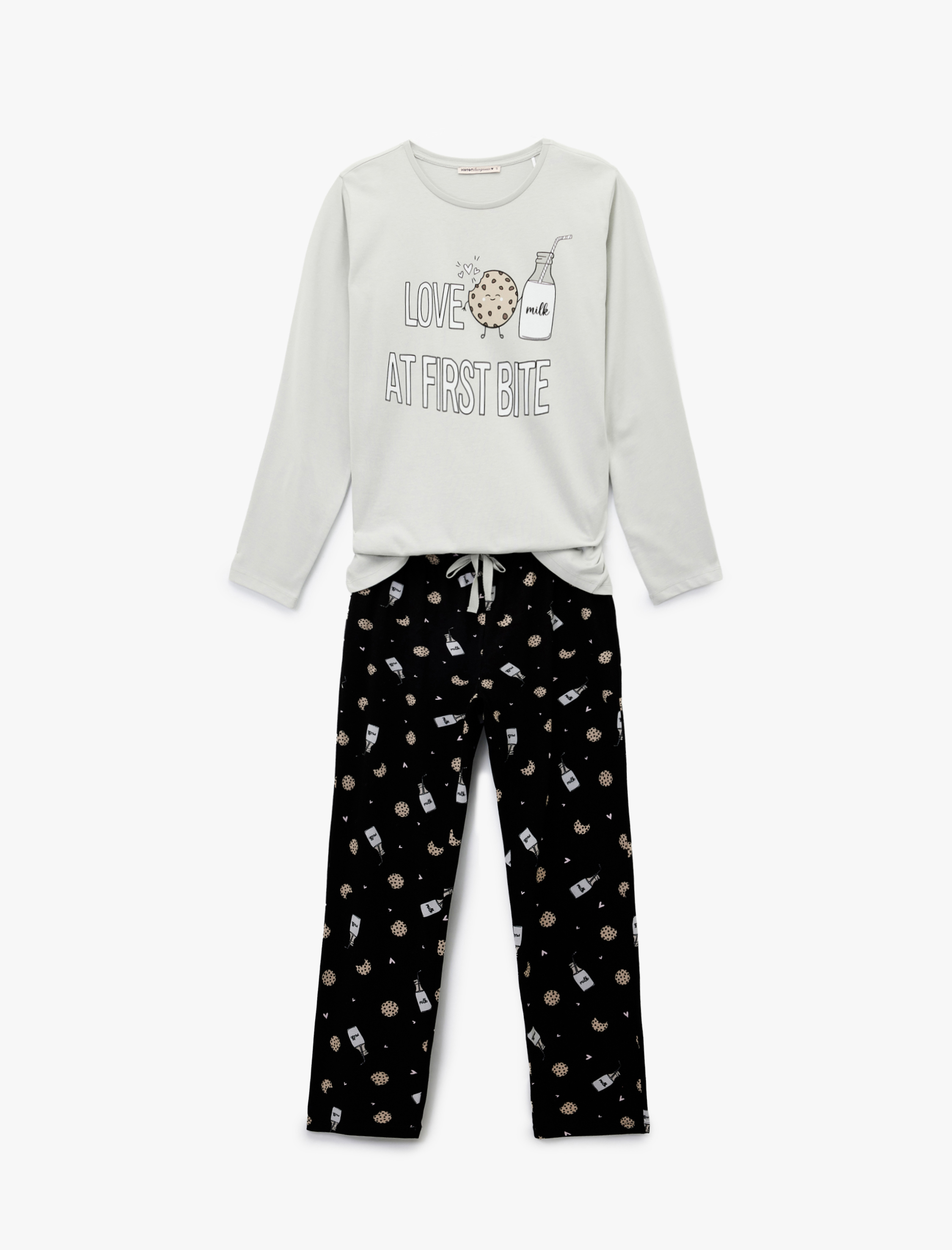   Pamuklu Baskılı Pijama Takımı