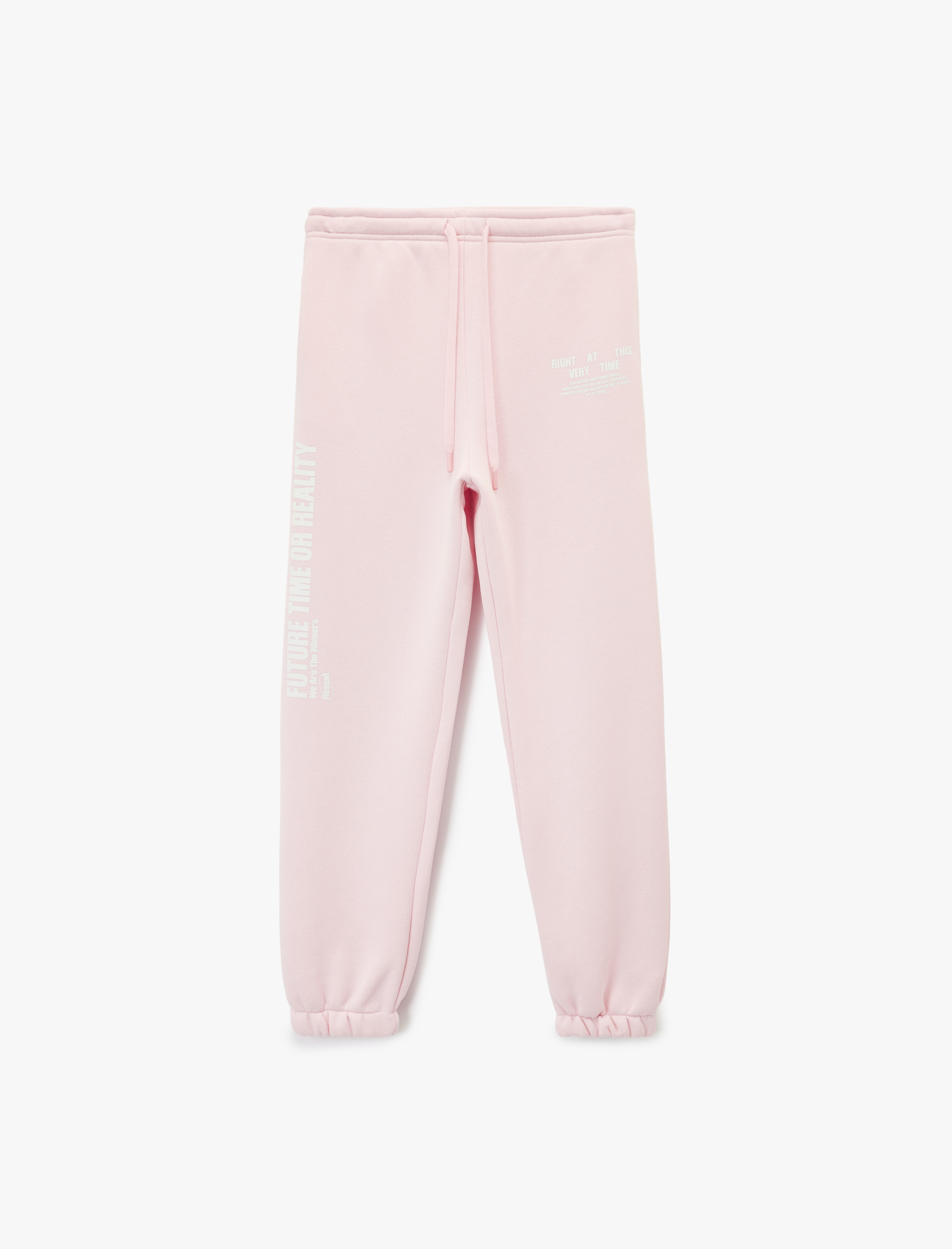   Şardonlu Baskılı Rahat Kalıp Cep Detaylı Beli Bağcıklı Jogger Eşofman Altı