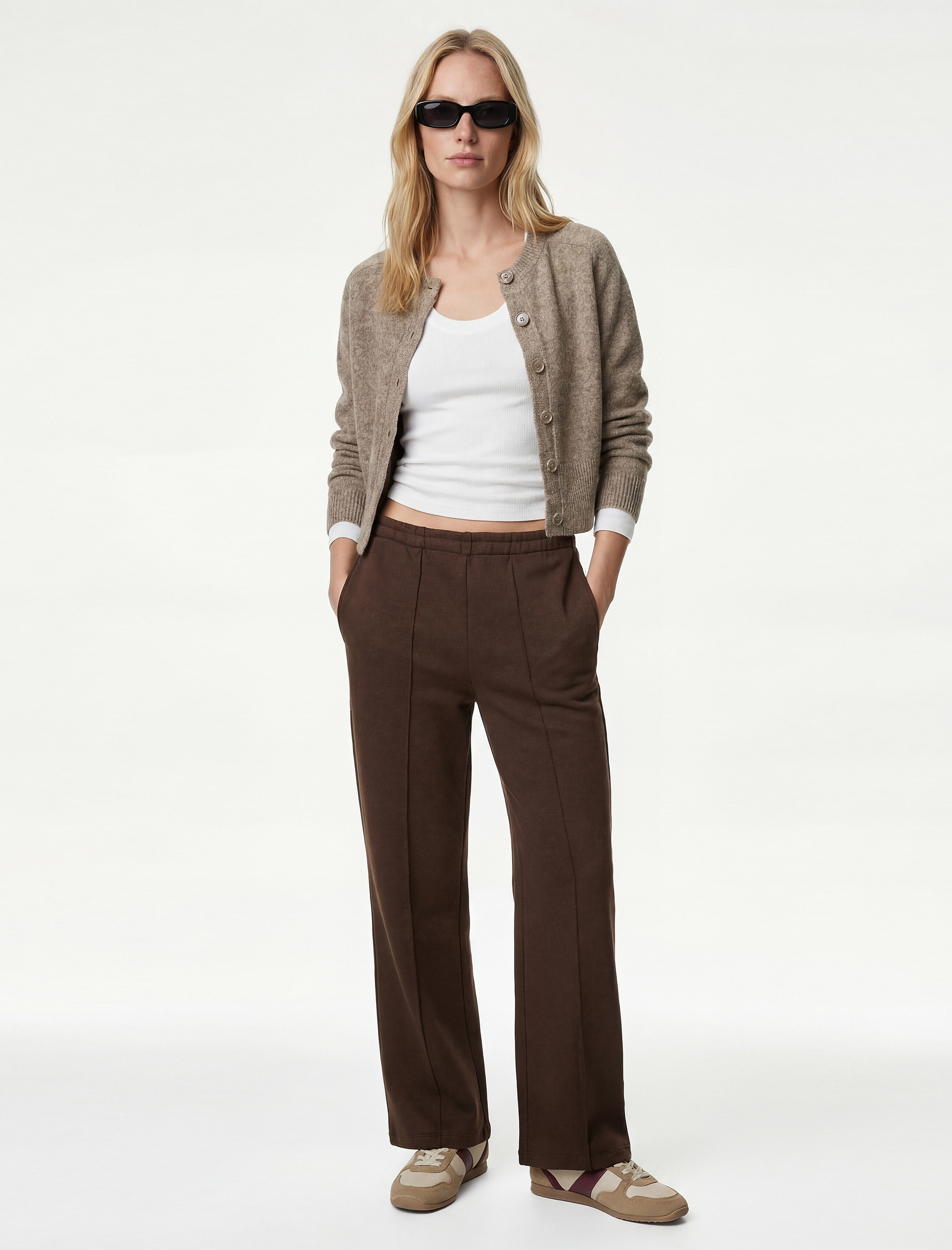   Koton X Sibil Çetinkaya - Nervür Detaylı Düz Paça Pantolon