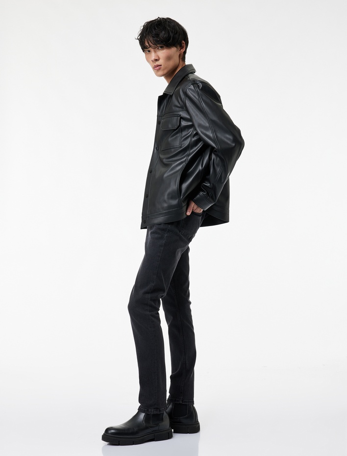  Normal Bel Pamuklu 5 Cepli Slim Fit Jean Pantolon - Brad Jean