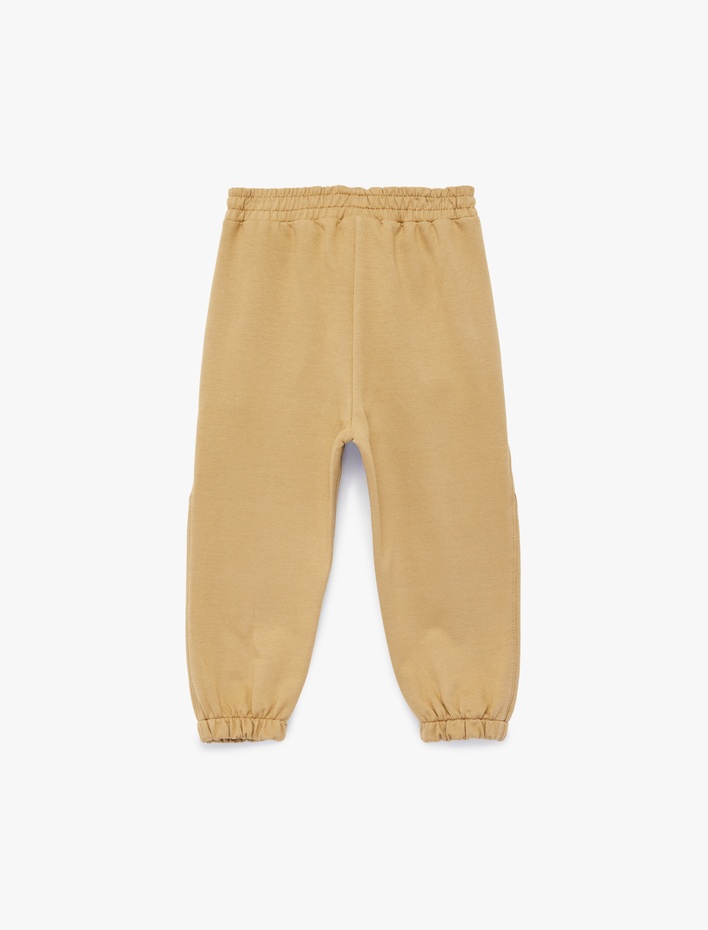 Erkek Bebek Pamuklu Beli Bağcıklı Bacis Jogger Eşofman Altı