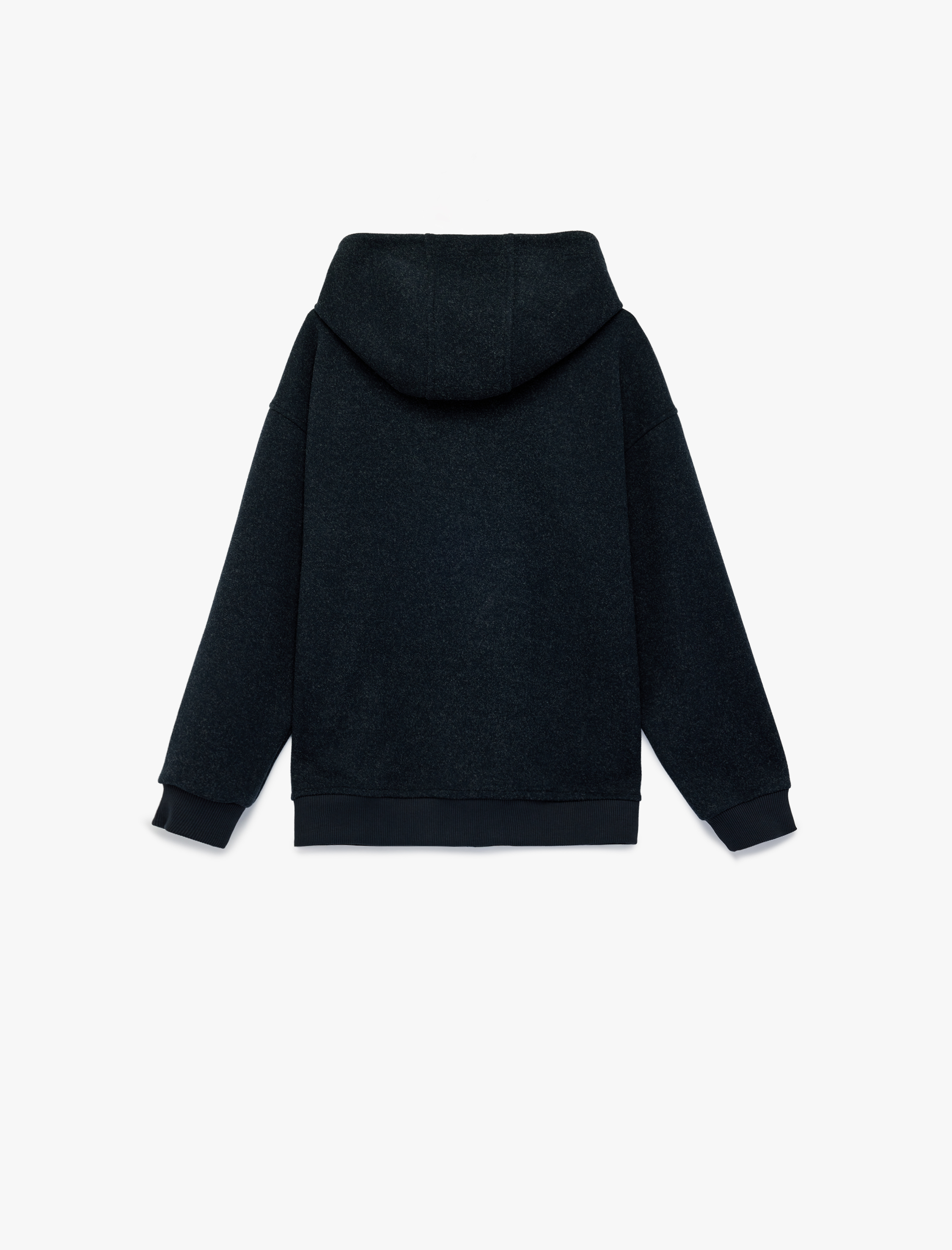  Erkek Çocuk Fermuarlı Uzun Kollu Oversize Kapşonlu Ceket