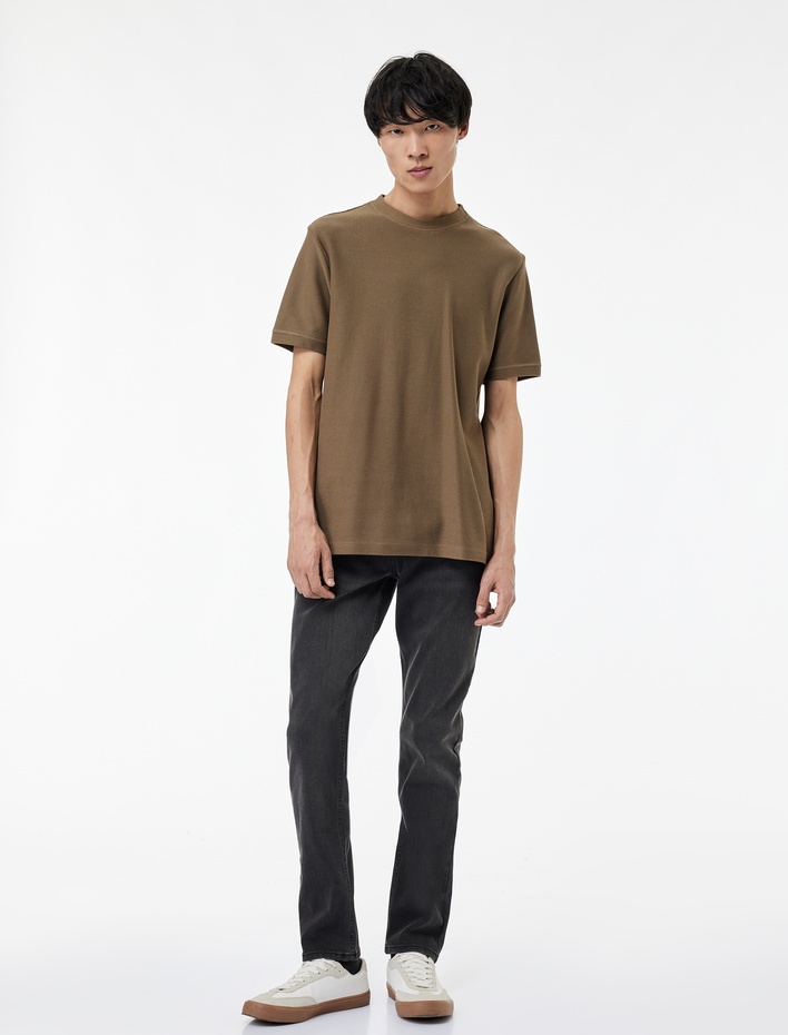  Pamuklu Cepli Normal Bel Slim Fit Jean Pantolon - Brad Jean