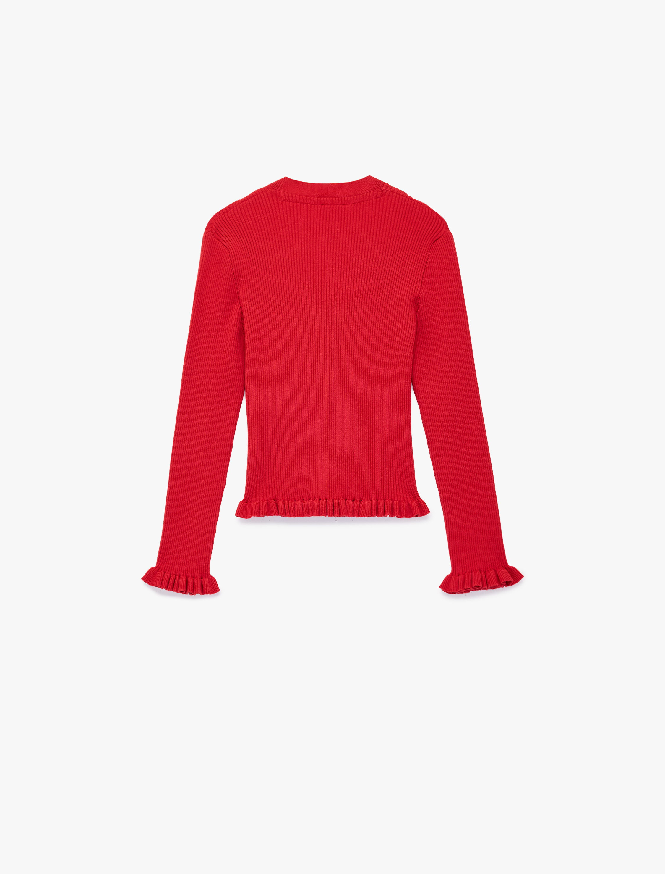  Kız Çocuk Uzun Kollu V Yaka Fiyonklu Viskon Karışımlı Triko Hırka