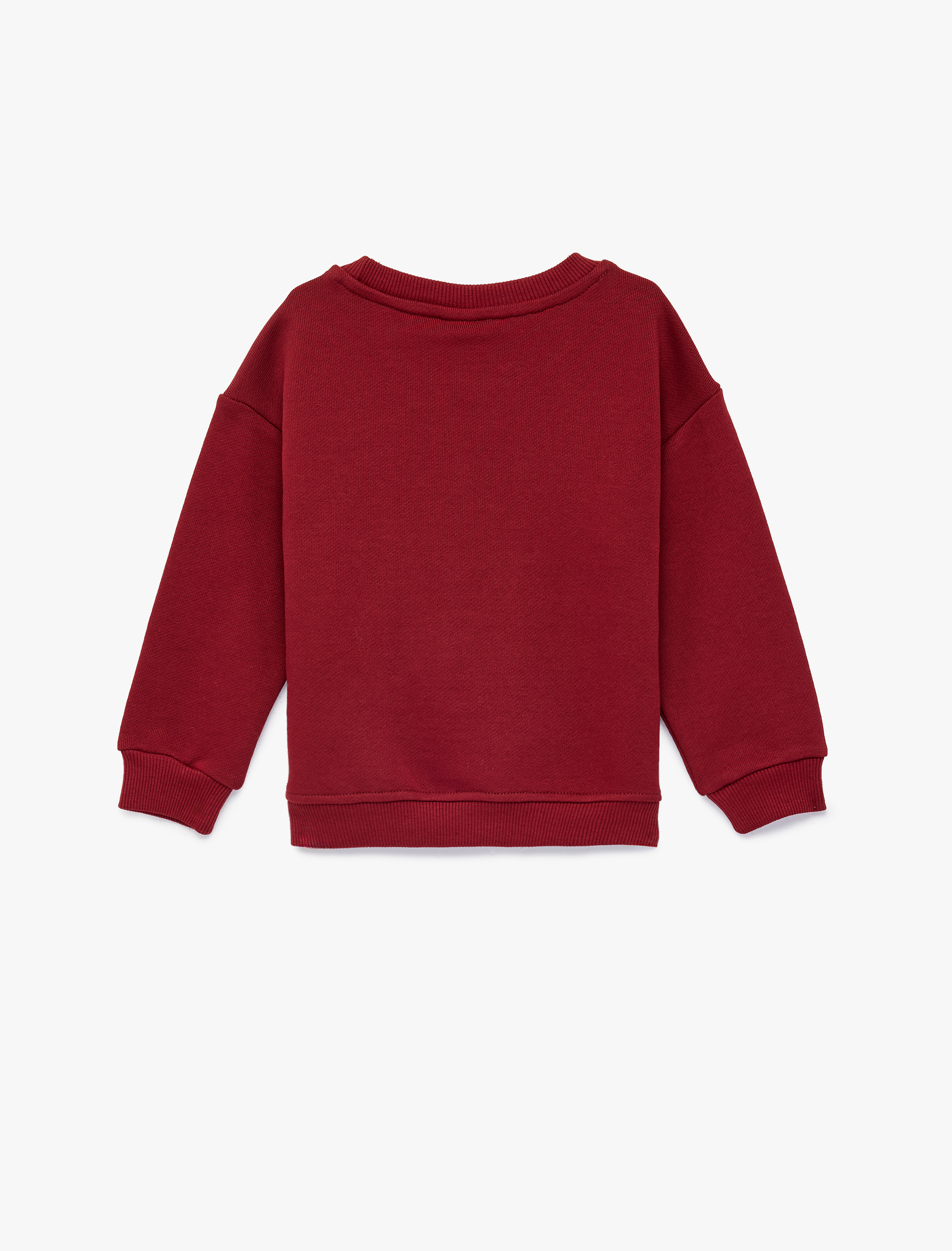  Erkek Bebek Ayıcık Aplikeli Uzun Kollu Bisiklet Yaka Pamuklu Sweatshirt