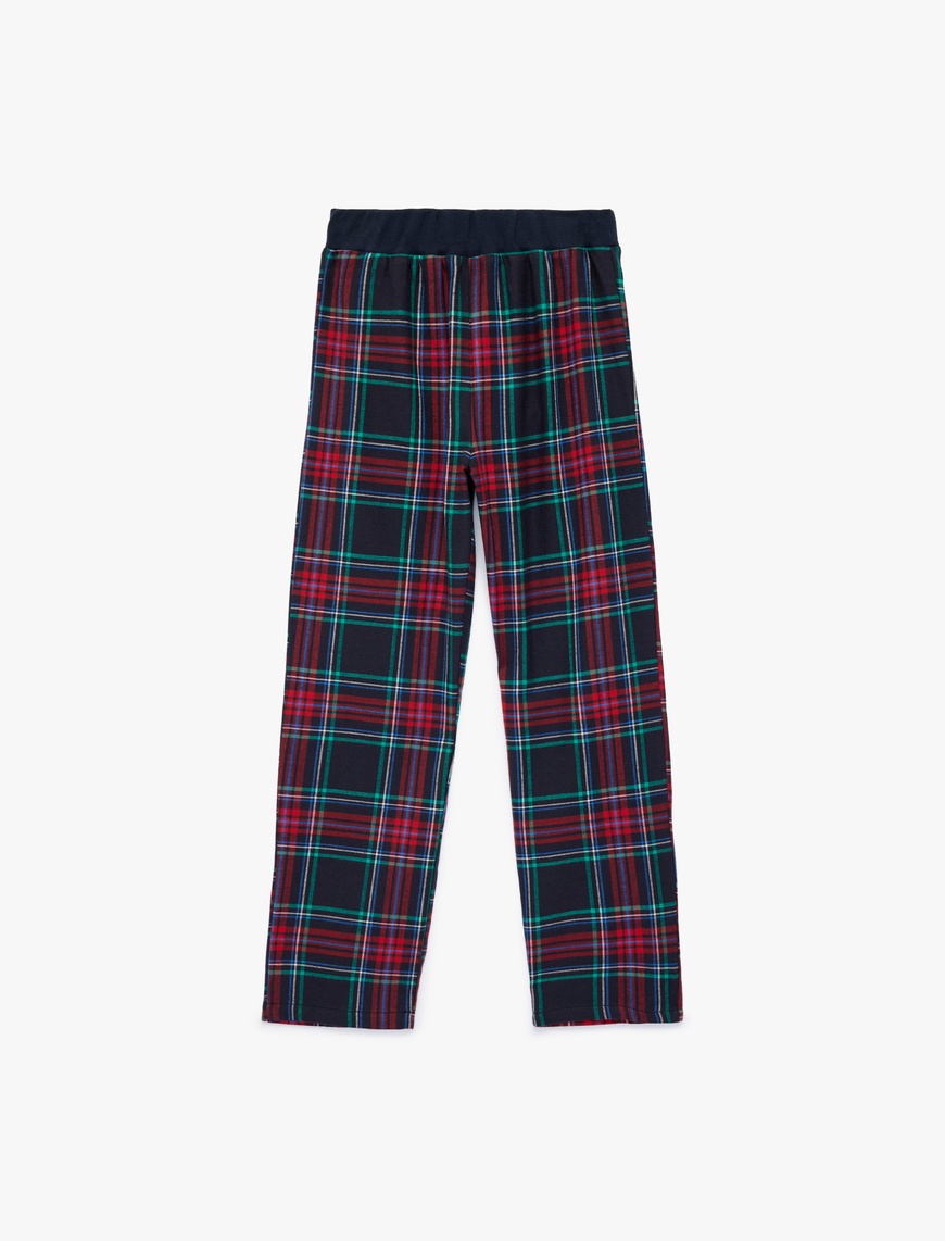 Koton Pamuklu Beli Lastikli Ekoseli Pijama Altı