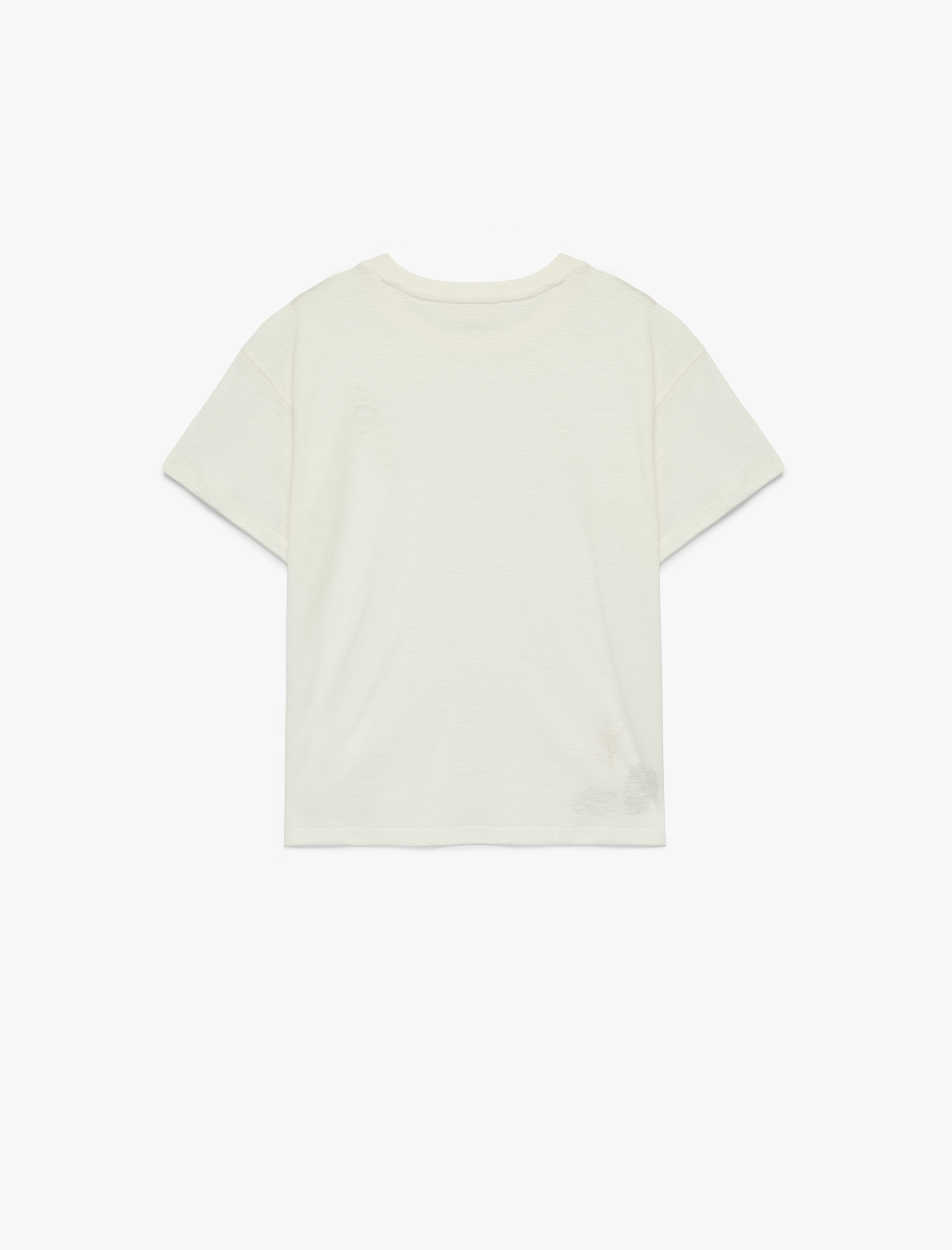  Erkek Çocuk Pamuklu Palmiye Baskılı Kısa Kollu Bisiklet Yaka Oversize Tişört