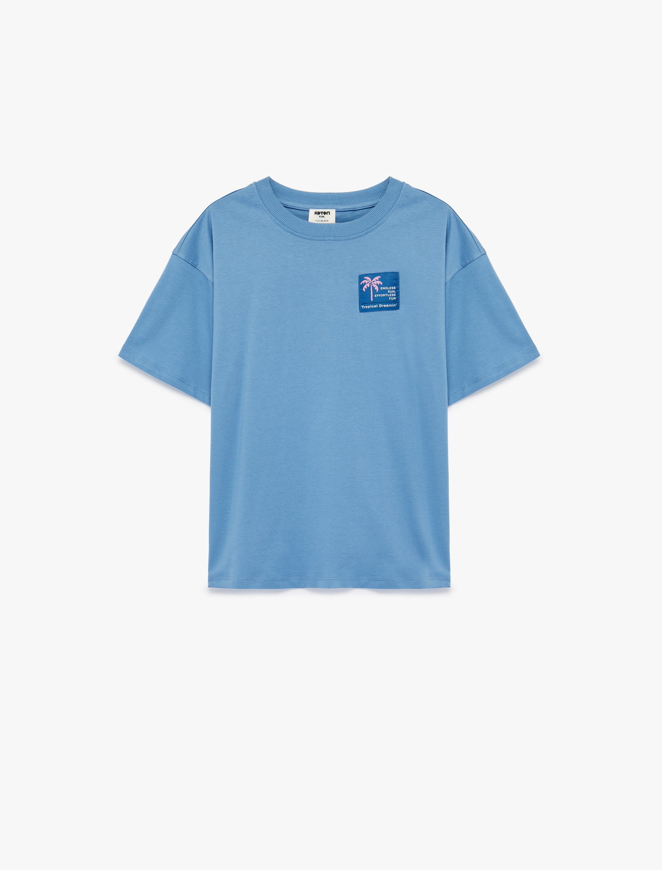  Erkek Çocuk Baskılı Pamuklu Kısa Kollu Bisiklet Yaka Tişört