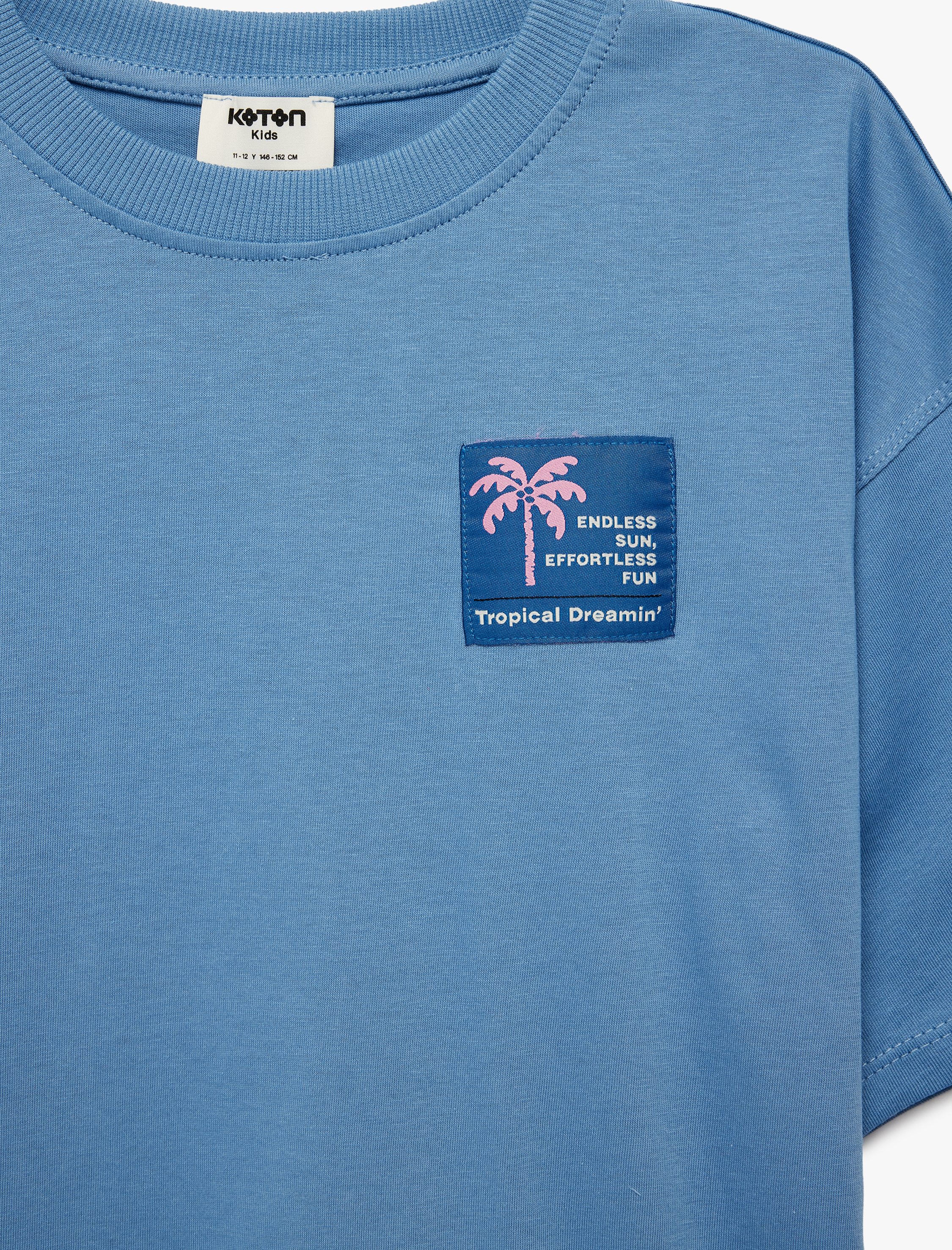  Erkek Çocuk Baskılı Pamuklu Kısa Kollu Bisiklet Yaka Tişört