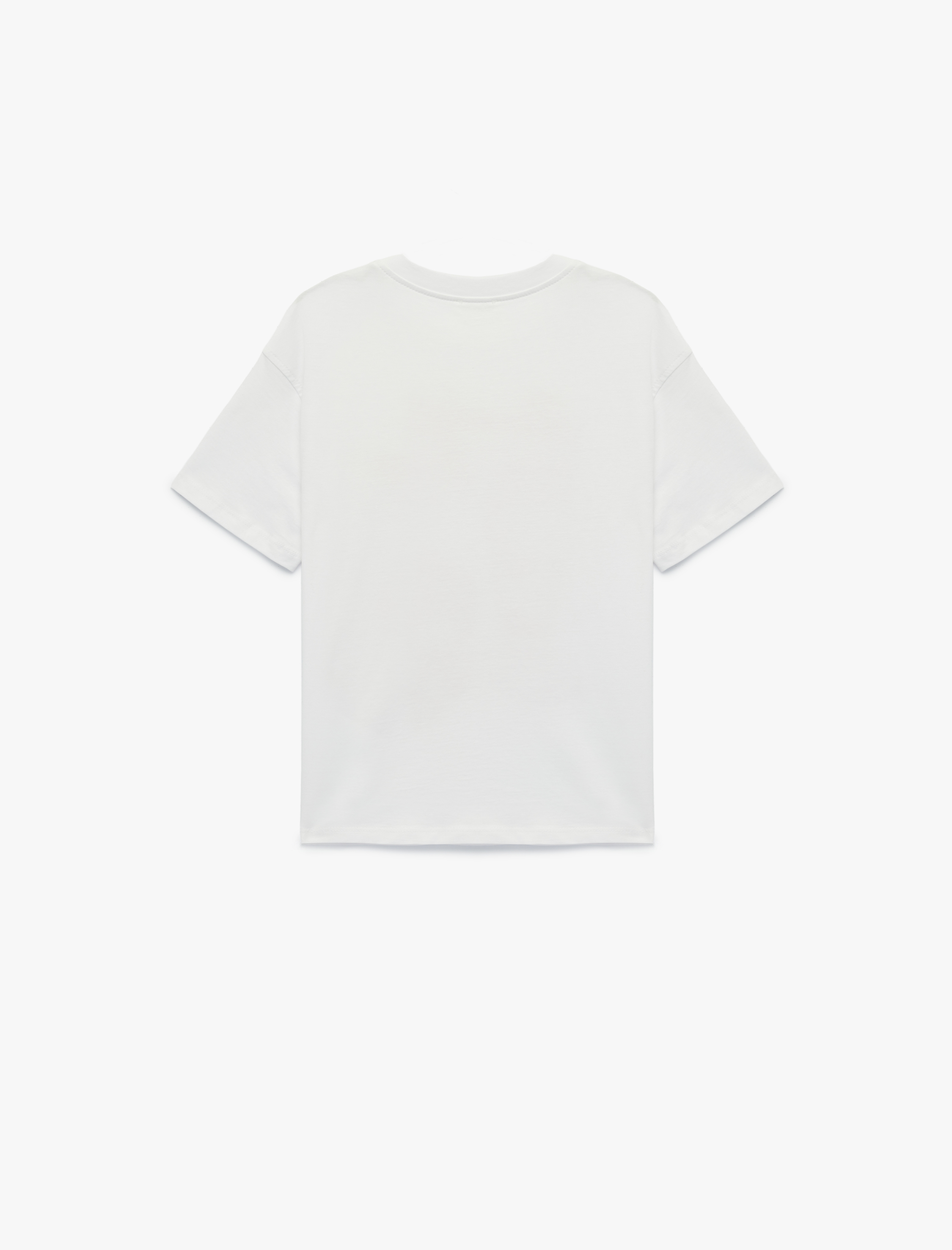  Kız Çocuk Baskılı Kısa Kollu Bisiklet Yaka Pamuklu Tişört