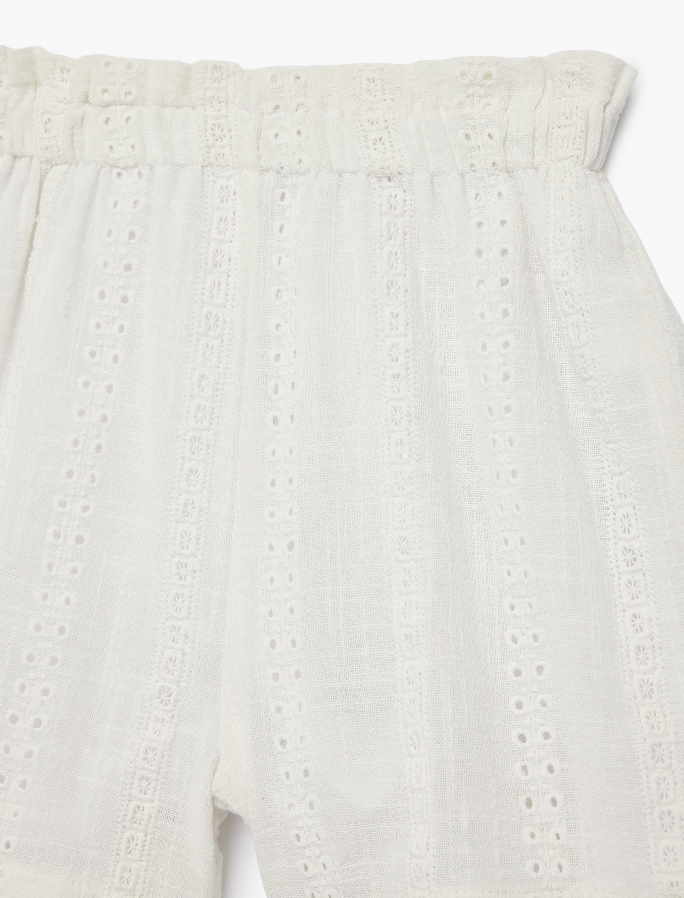  Kız Çocuk Pamuklu Yüksek Bel Beli Lastikli Şort