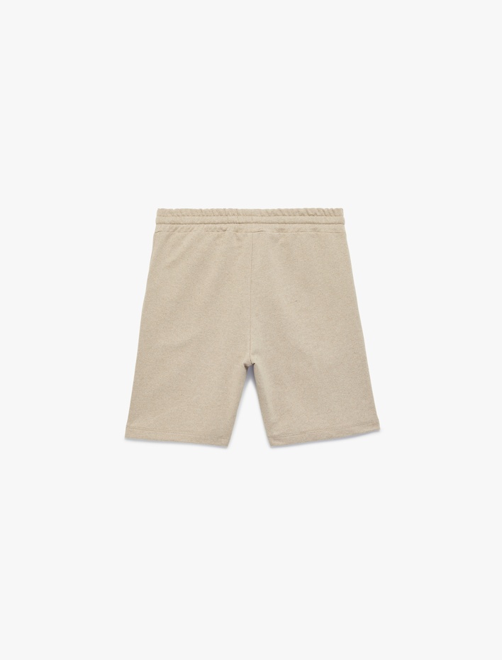 Erkek Çocuk Cepli Beli Bağcıklı Pamuk Karışımlı Basic Şort