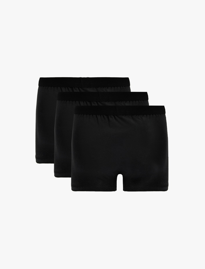  Pamuklu Basic 3'lü Boxer Seti