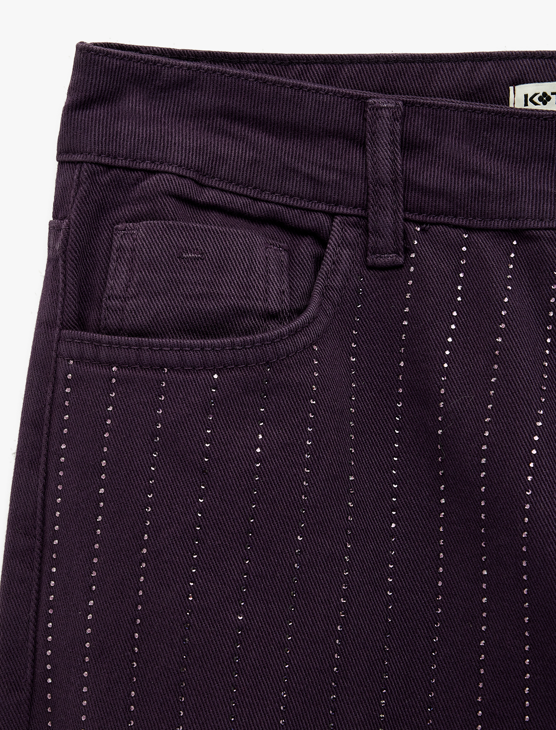   Cepli Taş Detaylı Straight Fit Jean Pantolon - Straight Fit Jean
