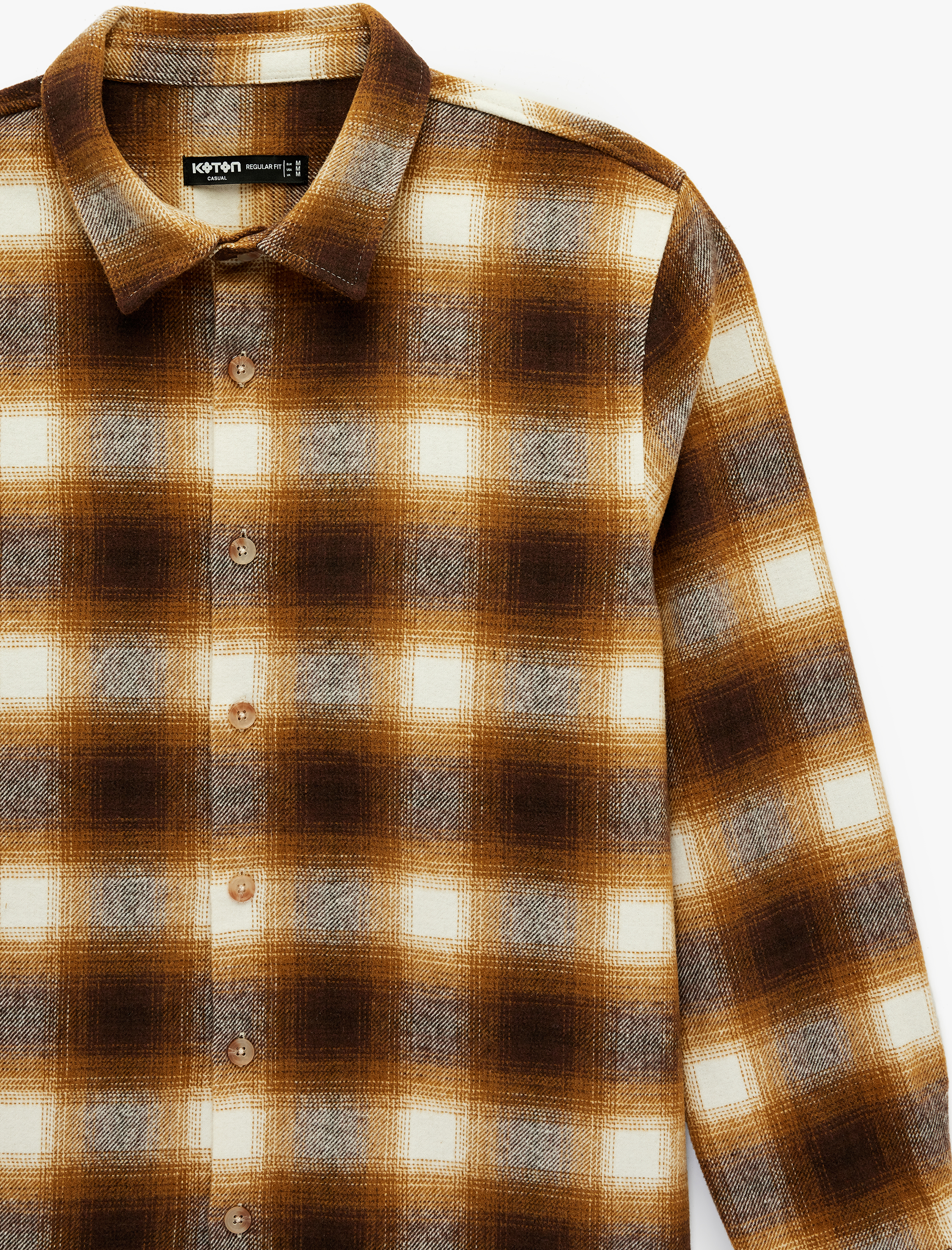   Regular Fit Uzun Kollu Klasik Yaka Oduncu Gömleği