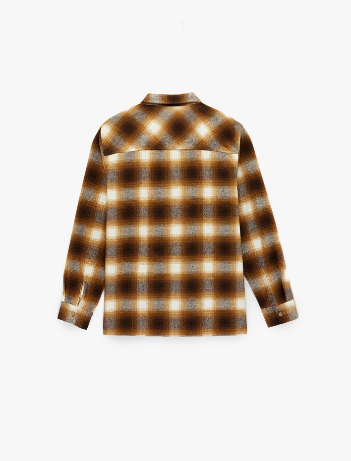  Regular Fit Uzun Kollu Klasik Yaka Oduncu Gömleği