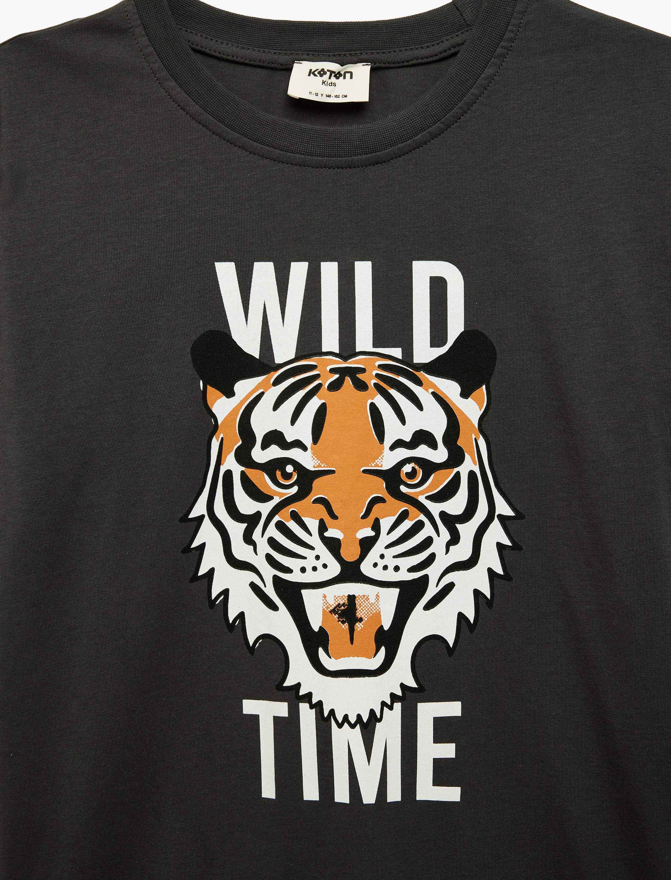  Erkek Çocuk Pamuklu Uzun Kollu Bisiklet Yaka Baskılı Tişört