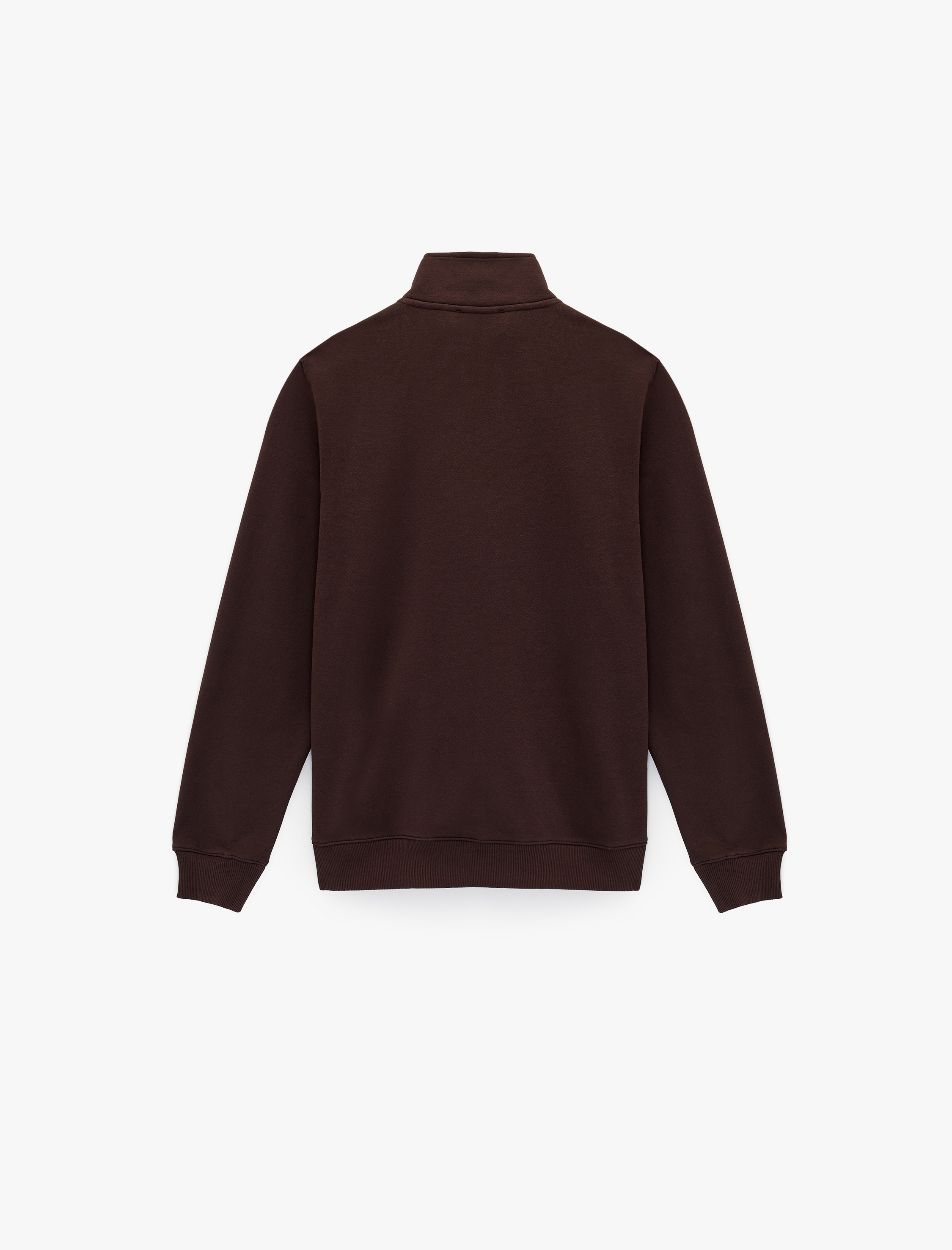   Uzun Kollu Şardonlu Basic Yarım Fermuarlı Sweatshirt