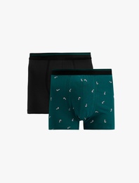 Yılbaşı Temalı Desenli Rahat Kalıp 2'li Boxer Seti