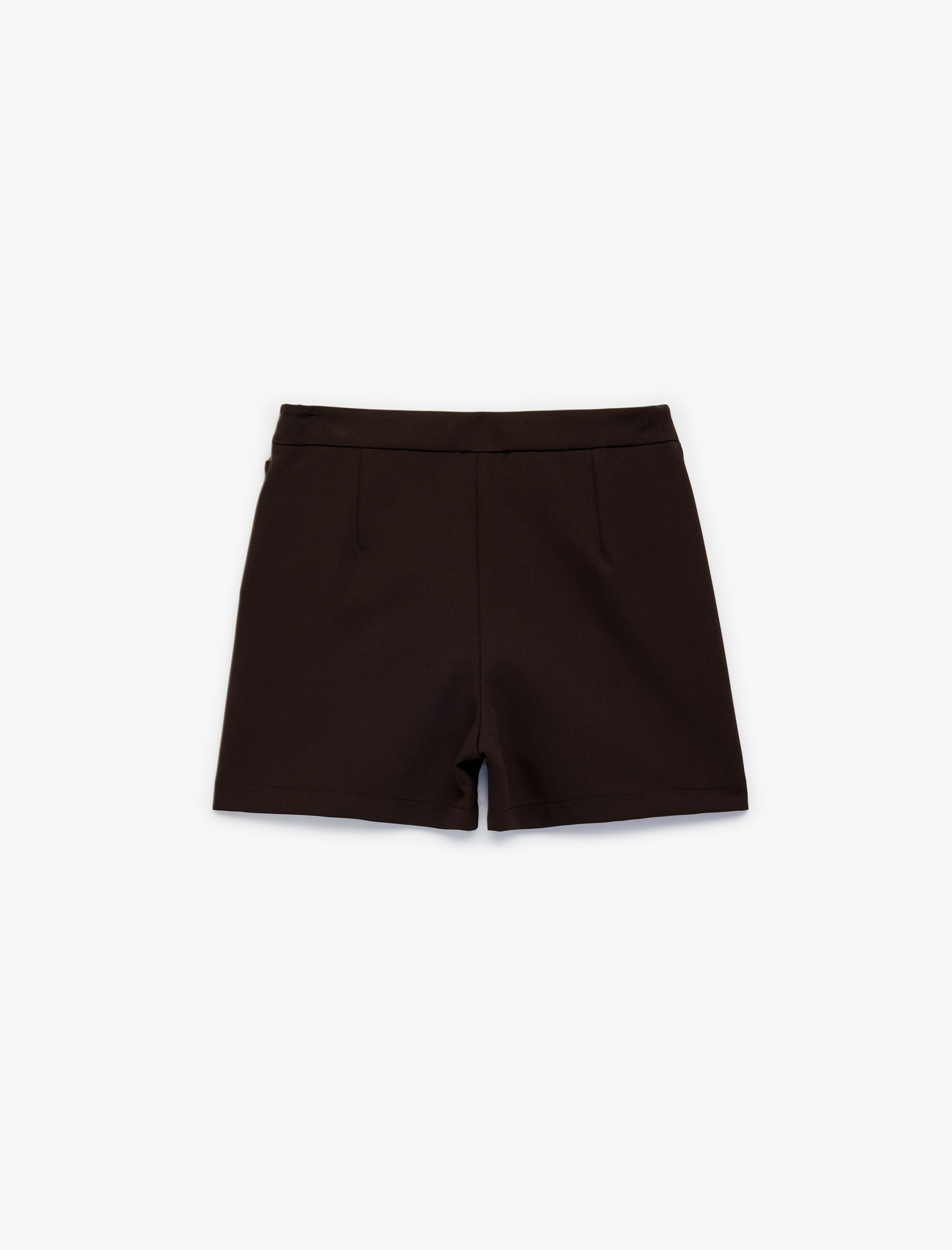  Kız Çocuk Beli Ayarlanabilir Lastikli Toka Detaylı Şort Etek