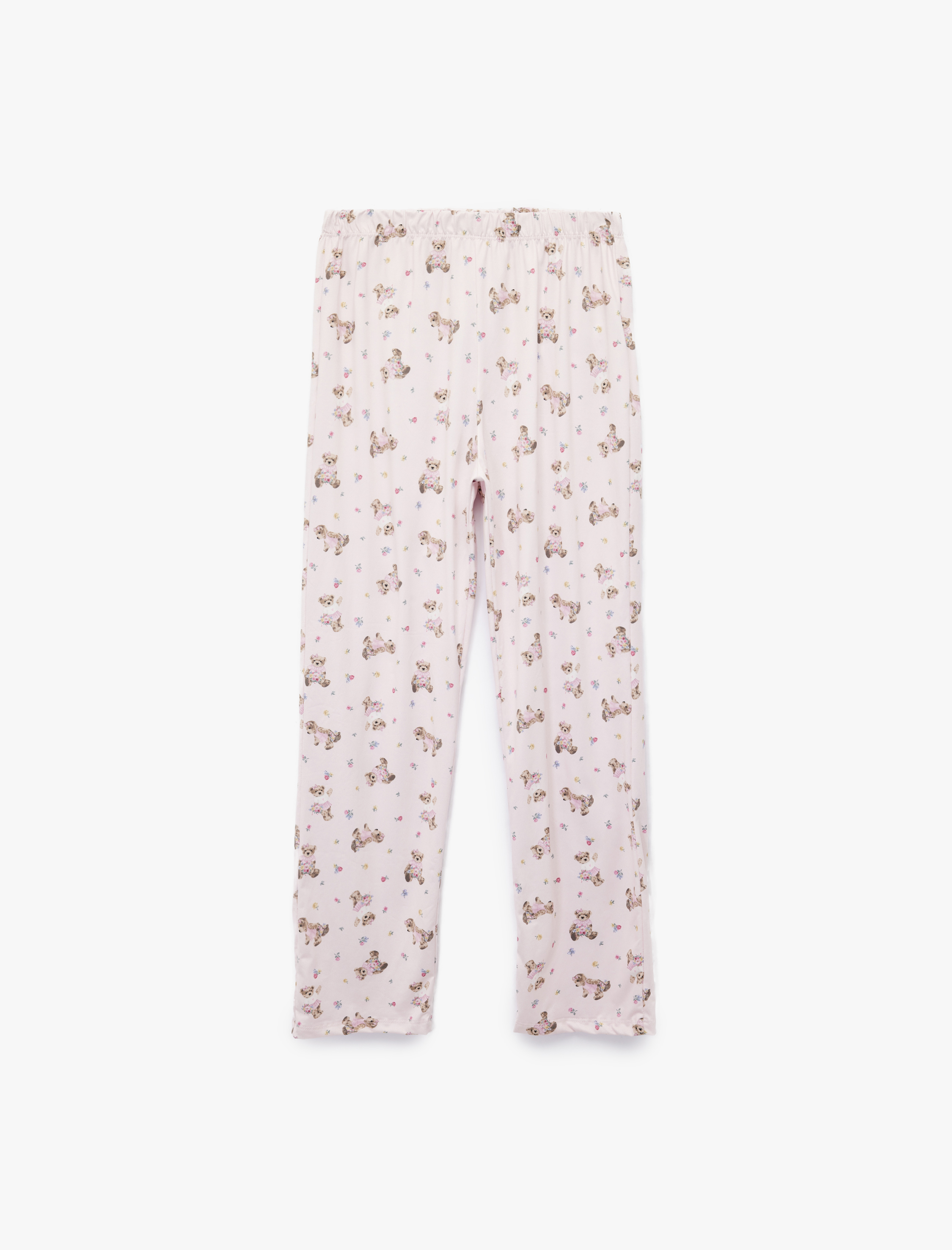   Rahat Kalıp Kısa Kollu Köpek Baskılı Pijama Takımı