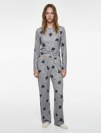 Fiyonk Desenli Rahat Kesim 2'li Pijama Takımı