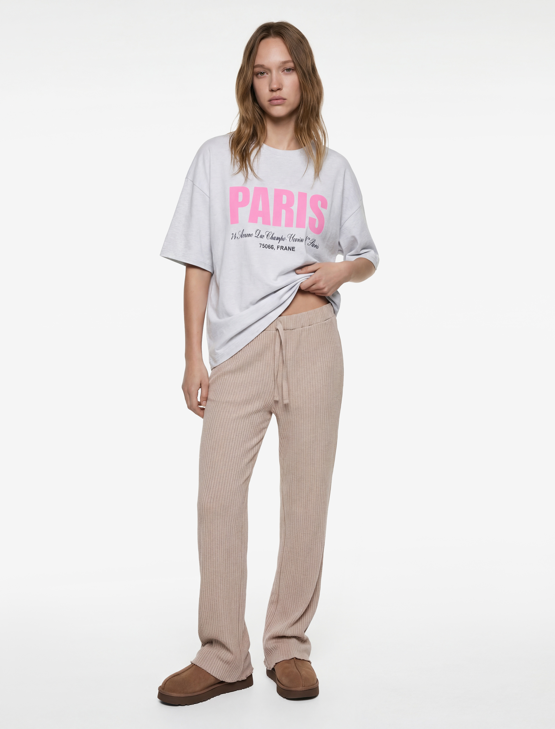   Beli Bağlamalı Rahat Kesim Pijama Altı