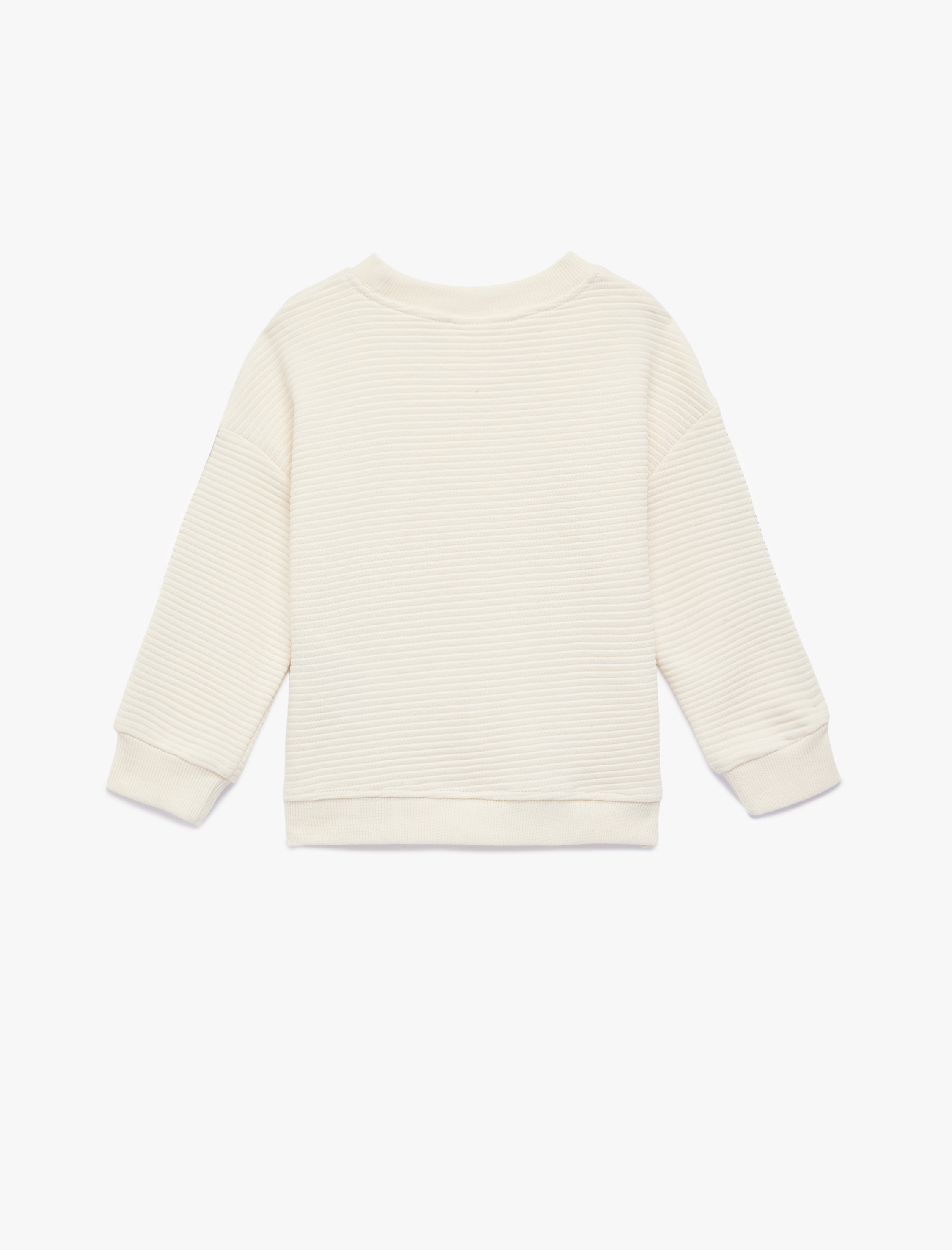  Erkek Bebek Pamuklu Uzun Kollu Bisiklet Yaka Oversize Sweatshirt