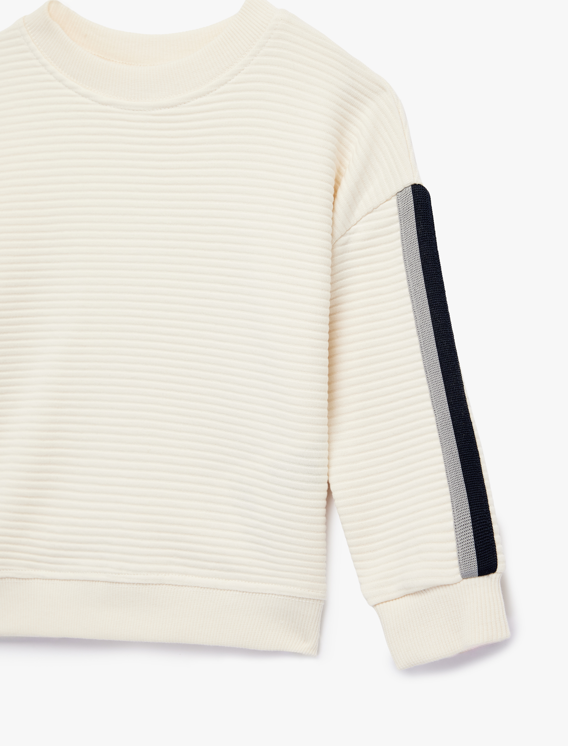  Erkek Bebek Pamuklu Uzun Kollu Bisiklet Yaka Oversize Sweatshirt